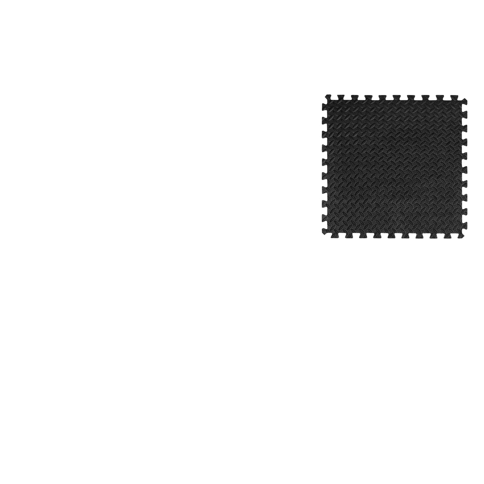 Diamond Plate Exercise Puzzle Mat 1/2-in, Black, 24 Sq Ft - 6 Tiles