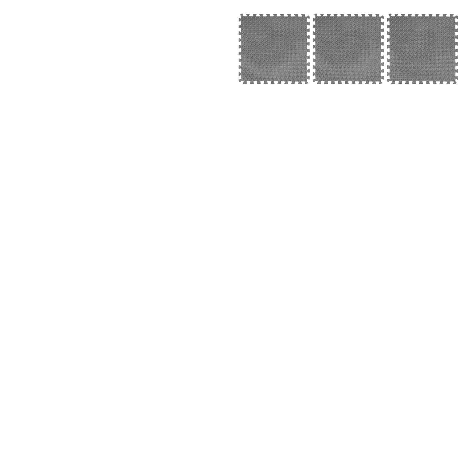 Diamond Plate Exercise Puzzle Mat 1/2-in, Gray, 144 Sq Ft - 36 Tiles