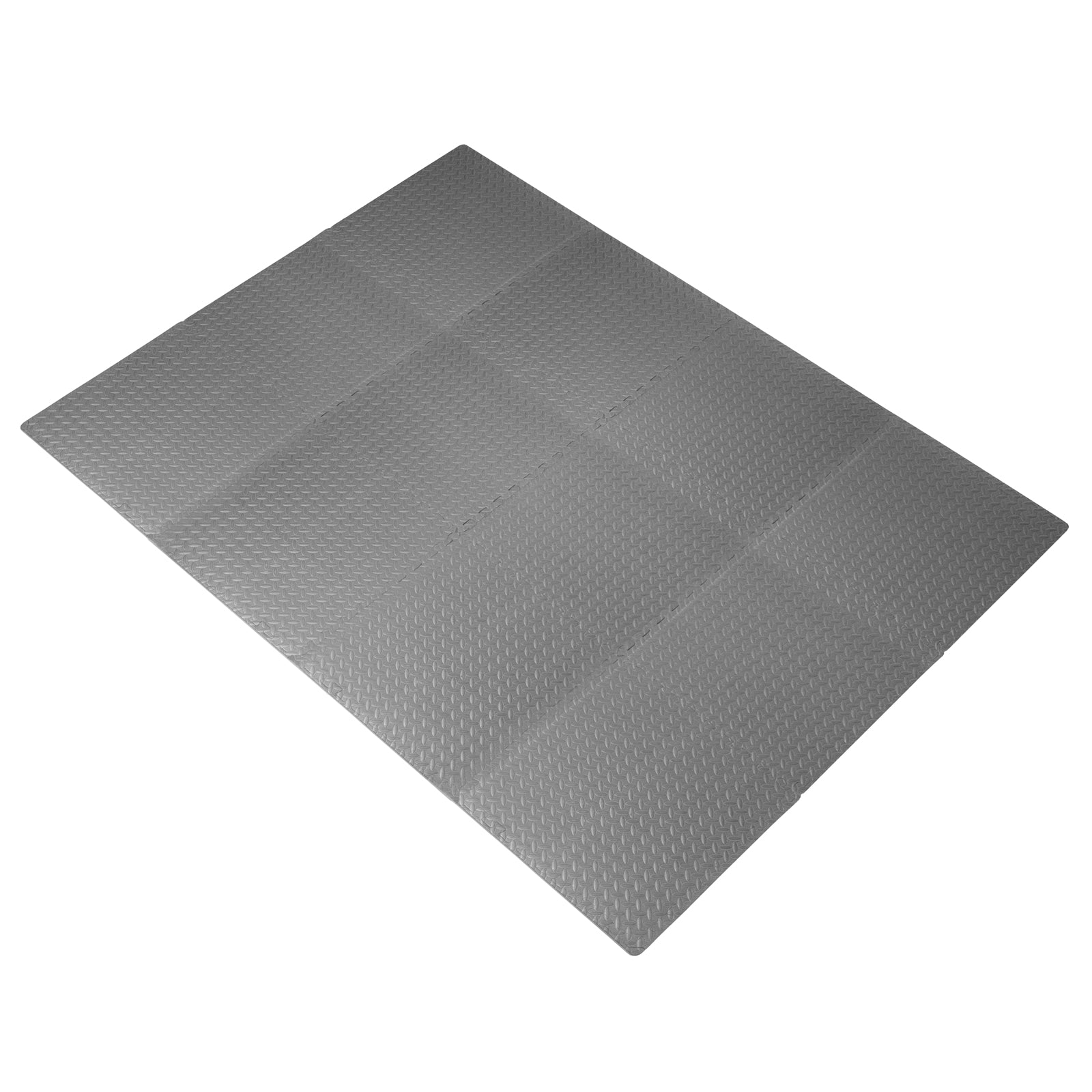 Exercise Puzzle Mat 1/2-in, Grey, 48 Sq Ft - 12 Tiles
