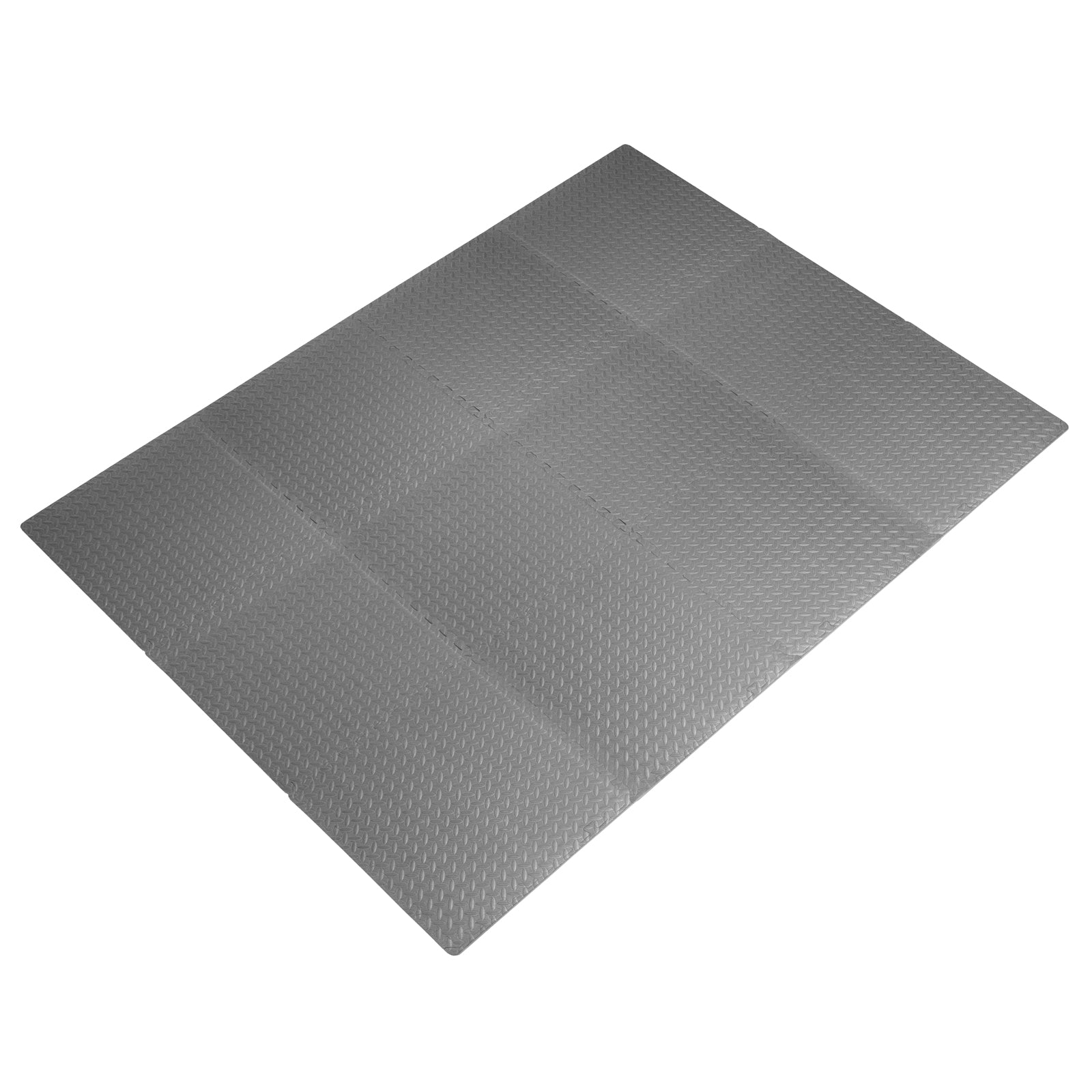 Exercise Puzzle Mat 1/2-in, Grey, 48 Sq Ft - 12 Tiles