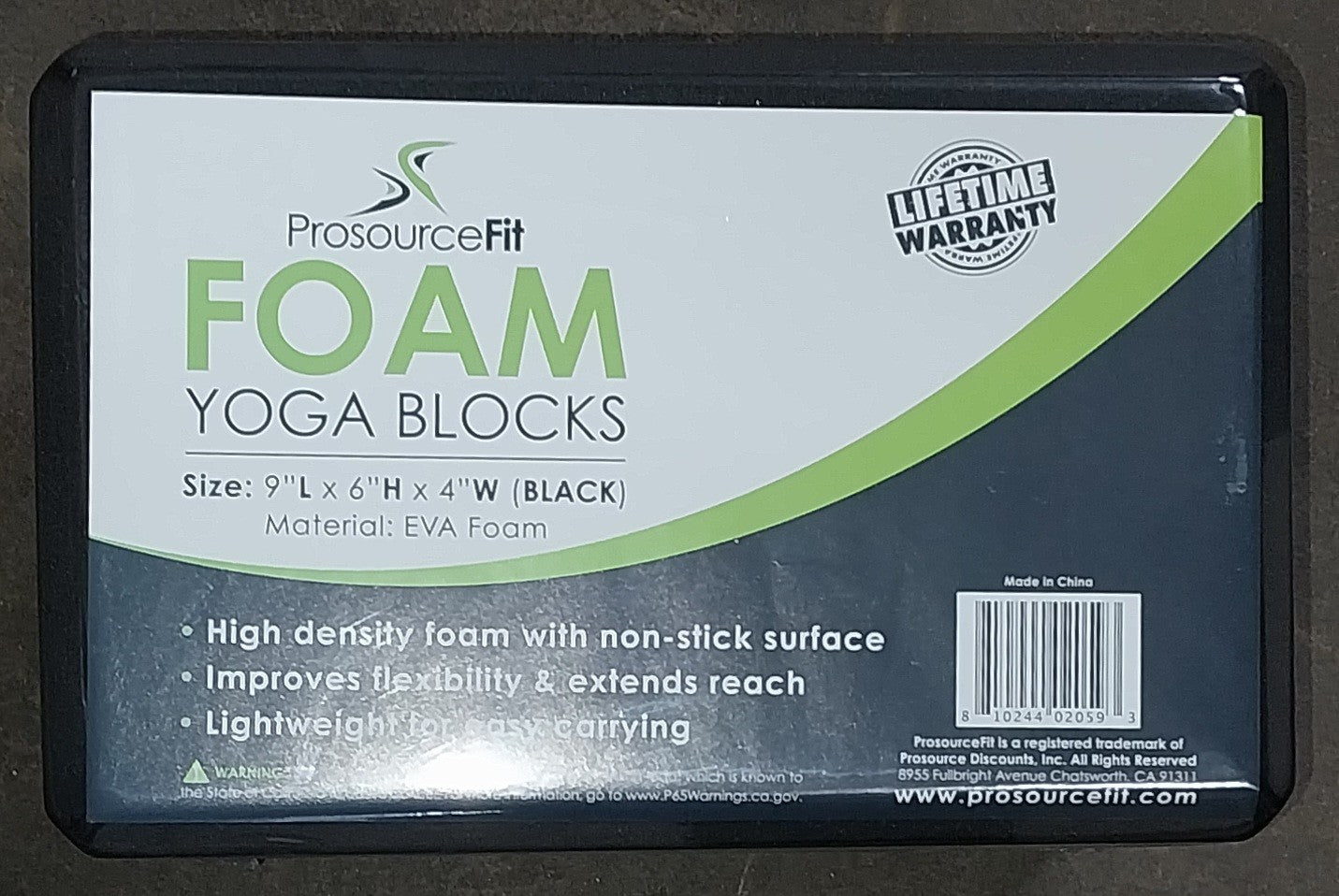 Foam Yoga Blocks, Black