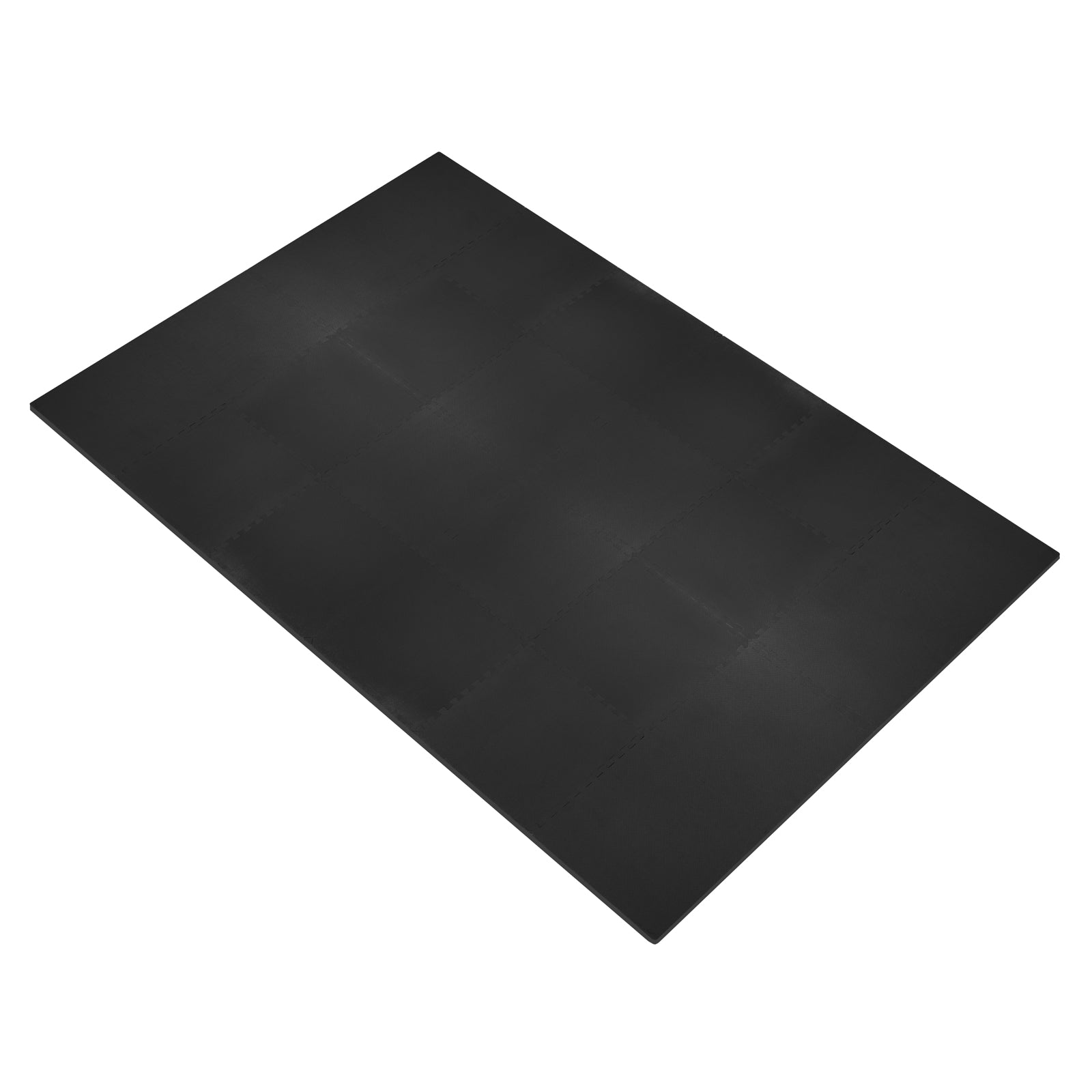 Weaved Pattern Exercise Puzzle Mat 3/4-in, Black, 96 Sq Ft - 24 Tiles
