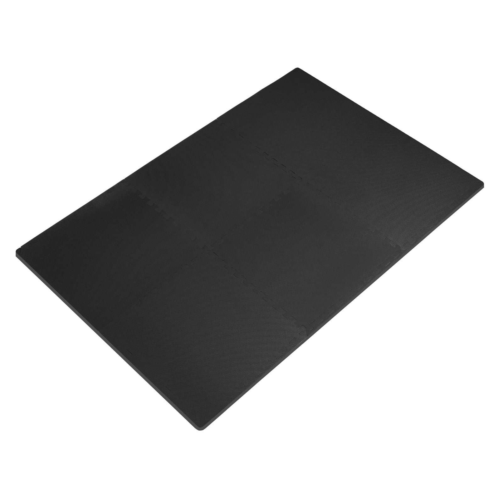 Weaved Pattern Exercise Puzzle Mat 3/4-in, Black, 24 Sq Ft - 6 Tiles