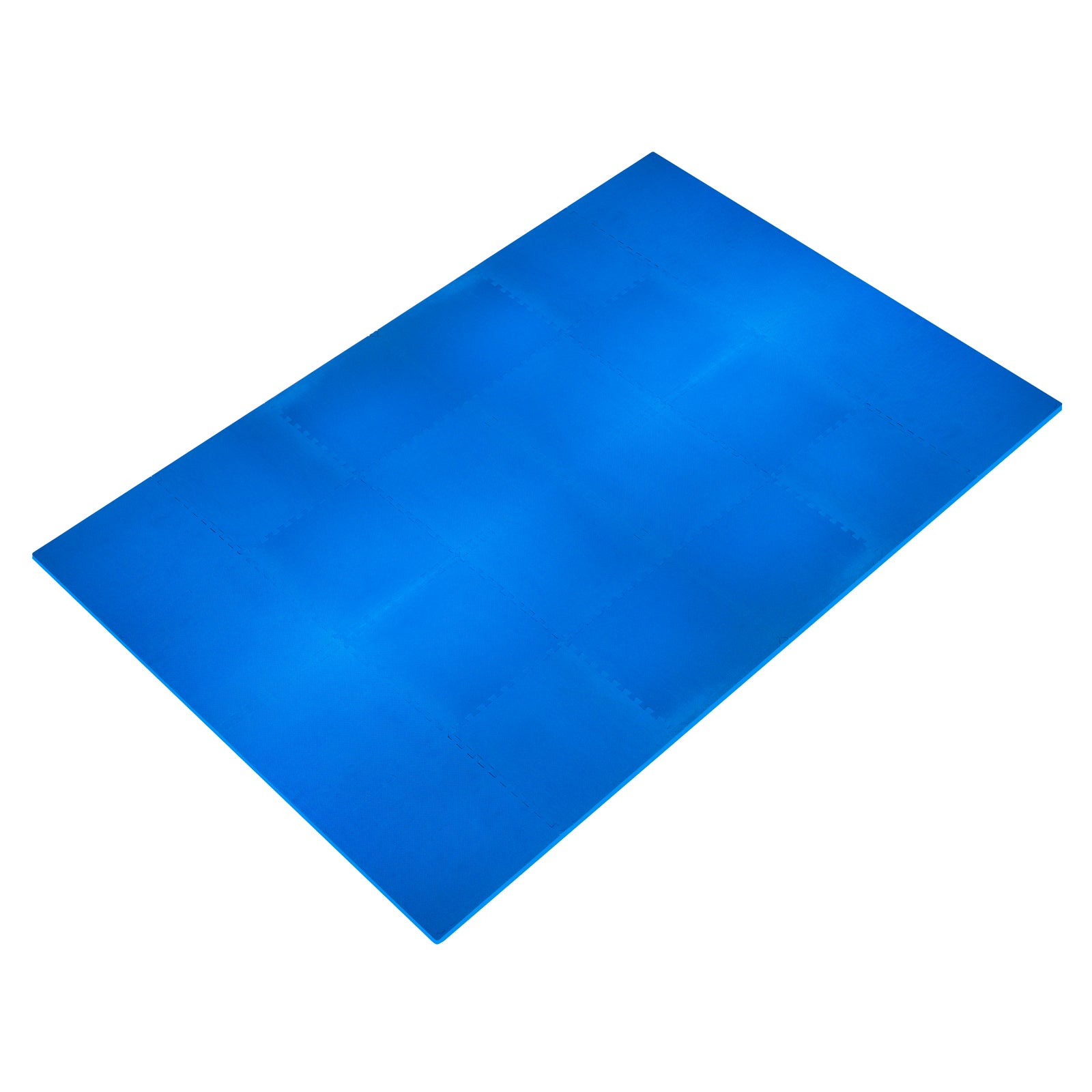 Weaved Pattern Exercise Puzzle Mat 3/4-in, Blue, 96 Sq Ft - 24 Tiles