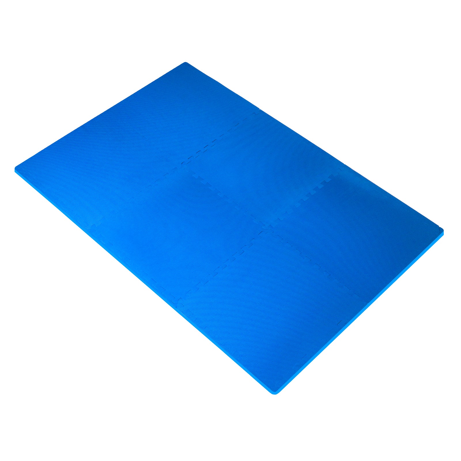 Weaved Pattern Exercise Puzzle Mat 3/4-in, Blue, 24 Sq Ft - 6 Tiles