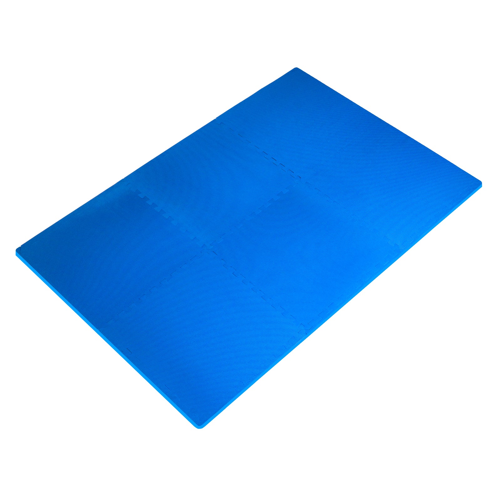 Weaved Pattern Exercise Puzzle Mat 3/4-in, Blue, 24 Sq Ft - 6 Tiles