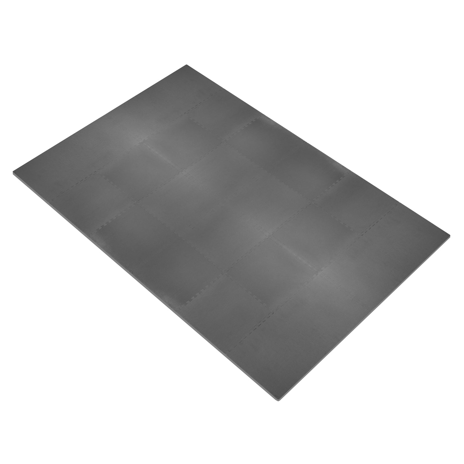 Weaved Pattern Exercise Puzzle Mat 3/4-in, Gray, 96 Sq Ft - 24 Tiles