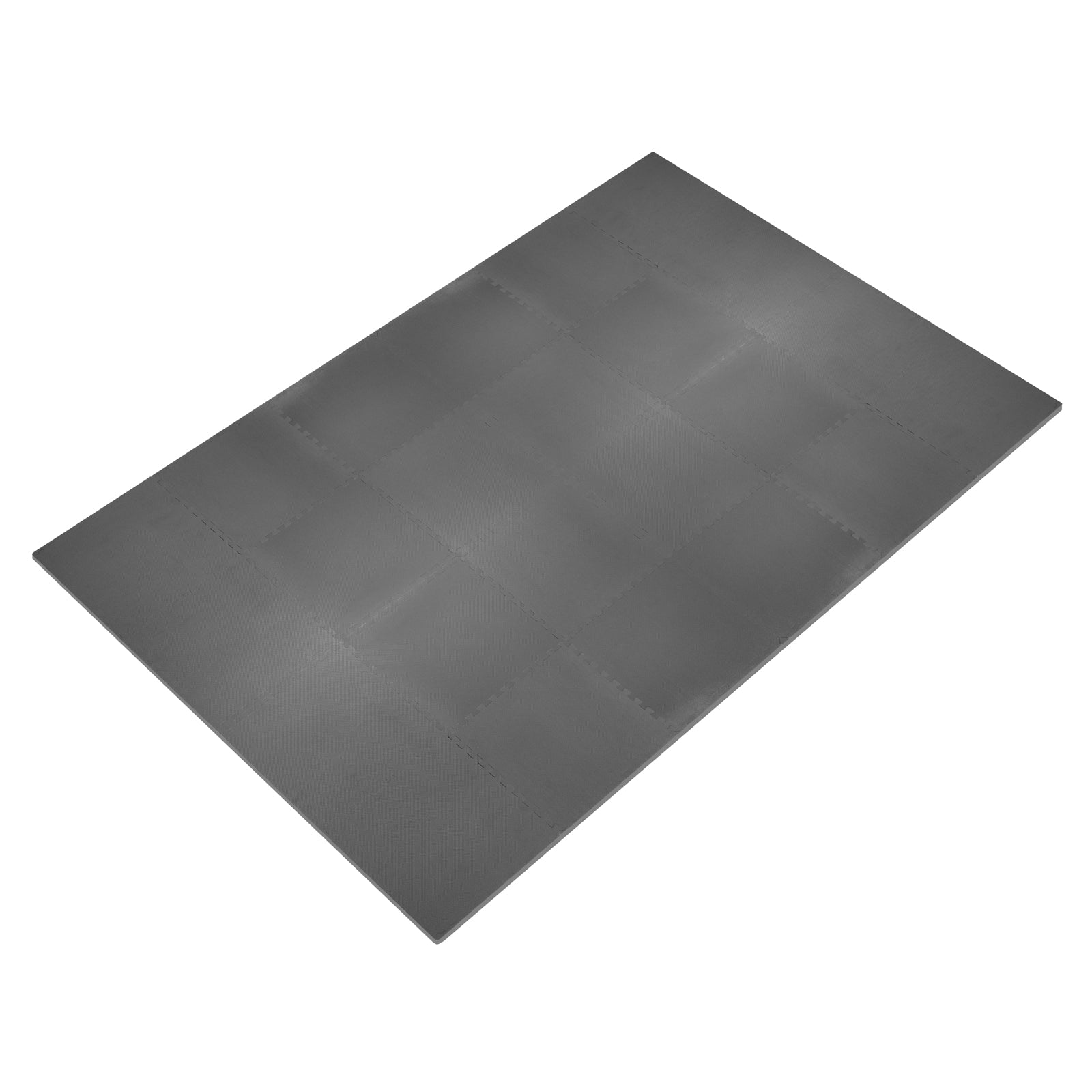 Weaved Pattern Exercise Puzzle Mat 3/4-in, Gray, 96 Sq Ft - 24 Tiles