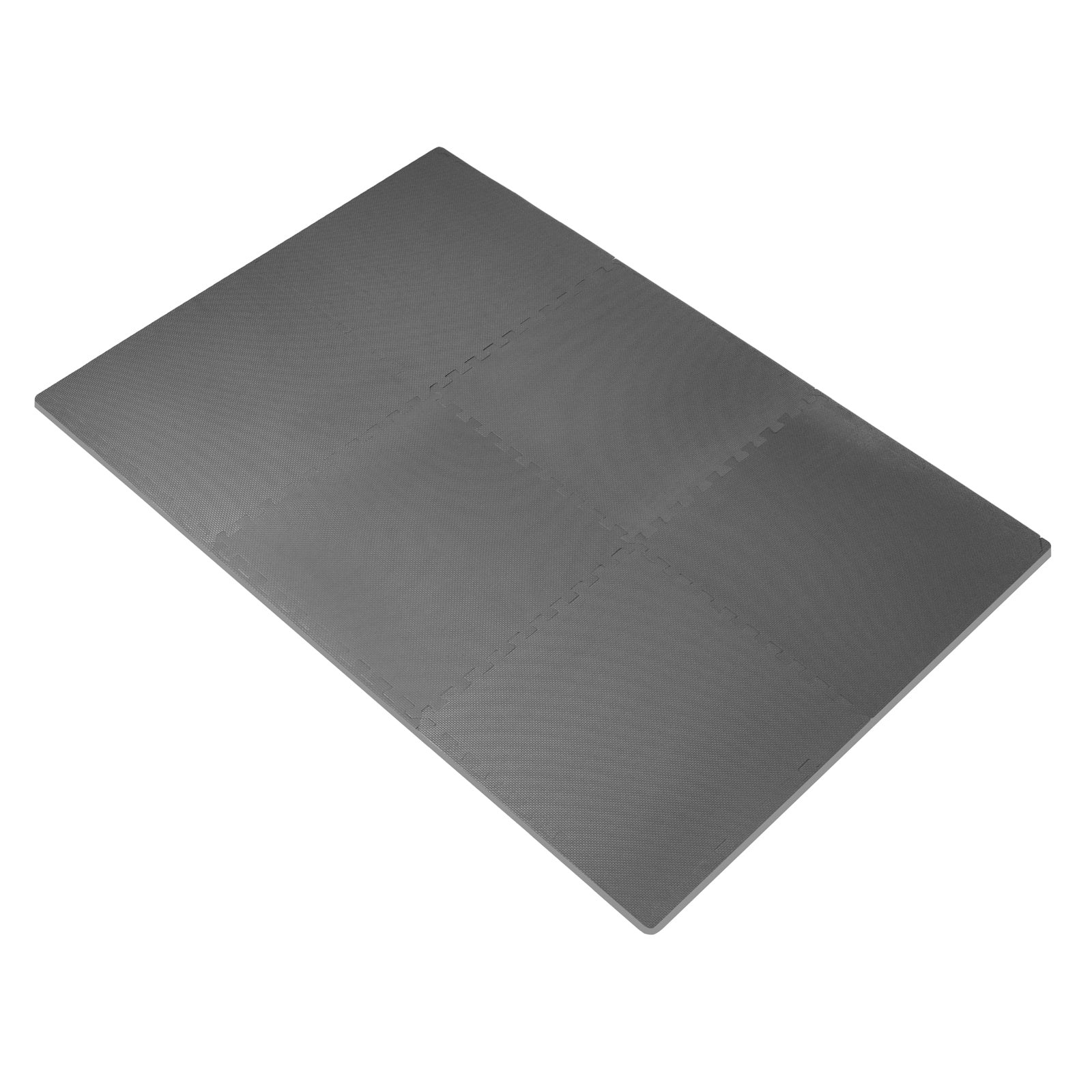 Weaved Pattern Exercise Puzzle Mat 3/4-in, Gray, 24 Sq Ft - 6 Tiles