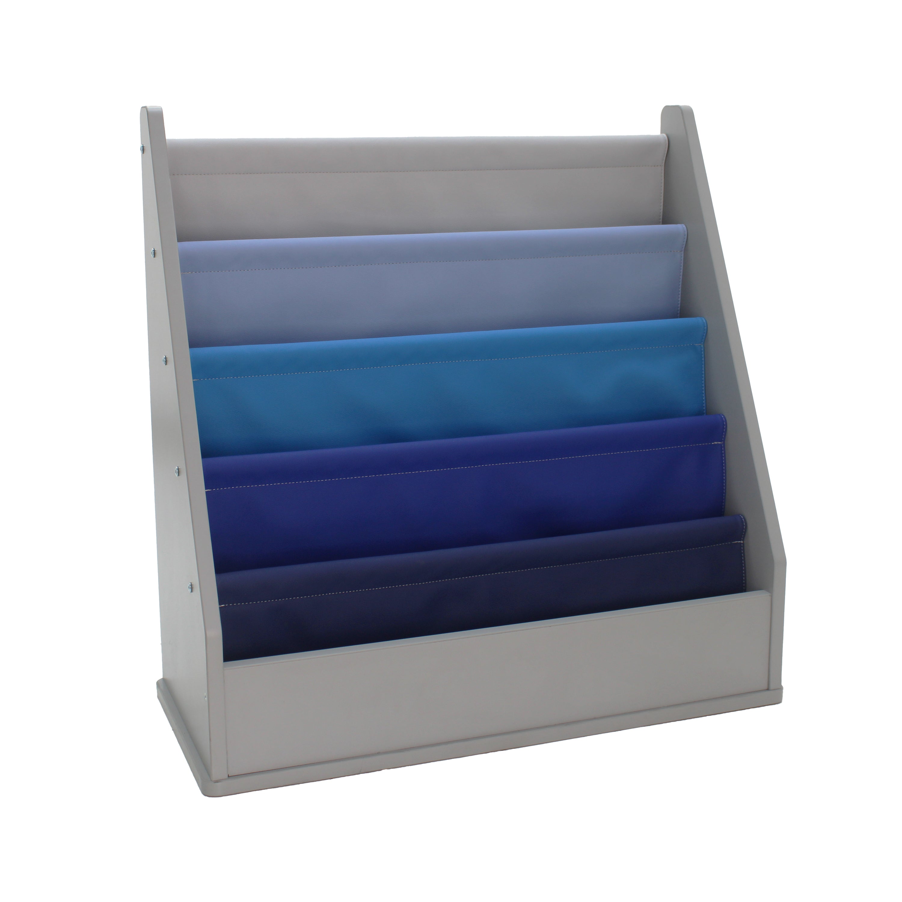 Laminate Sling Book Display - Gray/Navy/Powder Blue