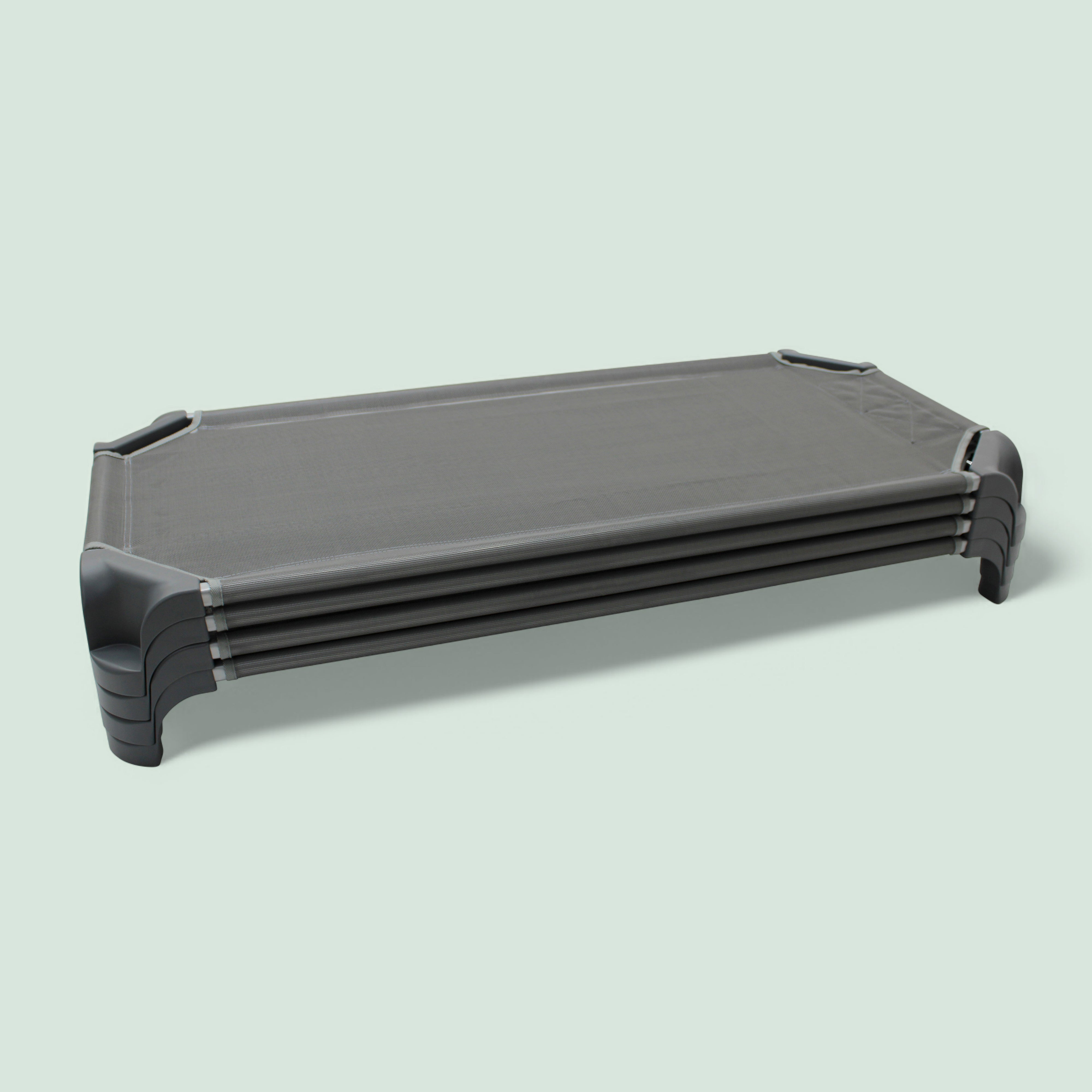 52" Standard Cot Assembled, 4-Piece - Gray