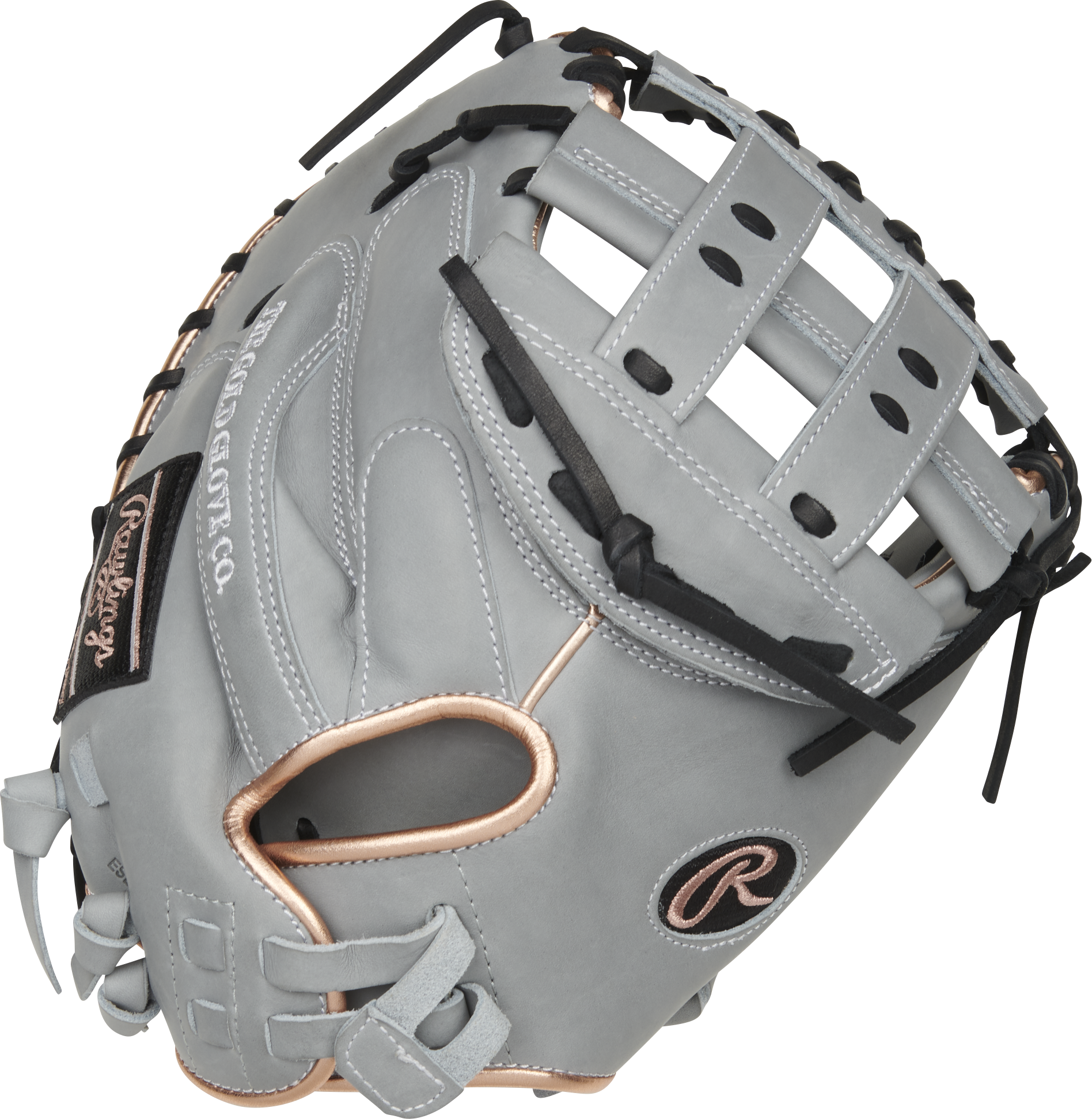 Rawlings Heart Of The Hide Series Catchers Mitt 33-Inch Softball Glove - Right Hand Thrower - Gray