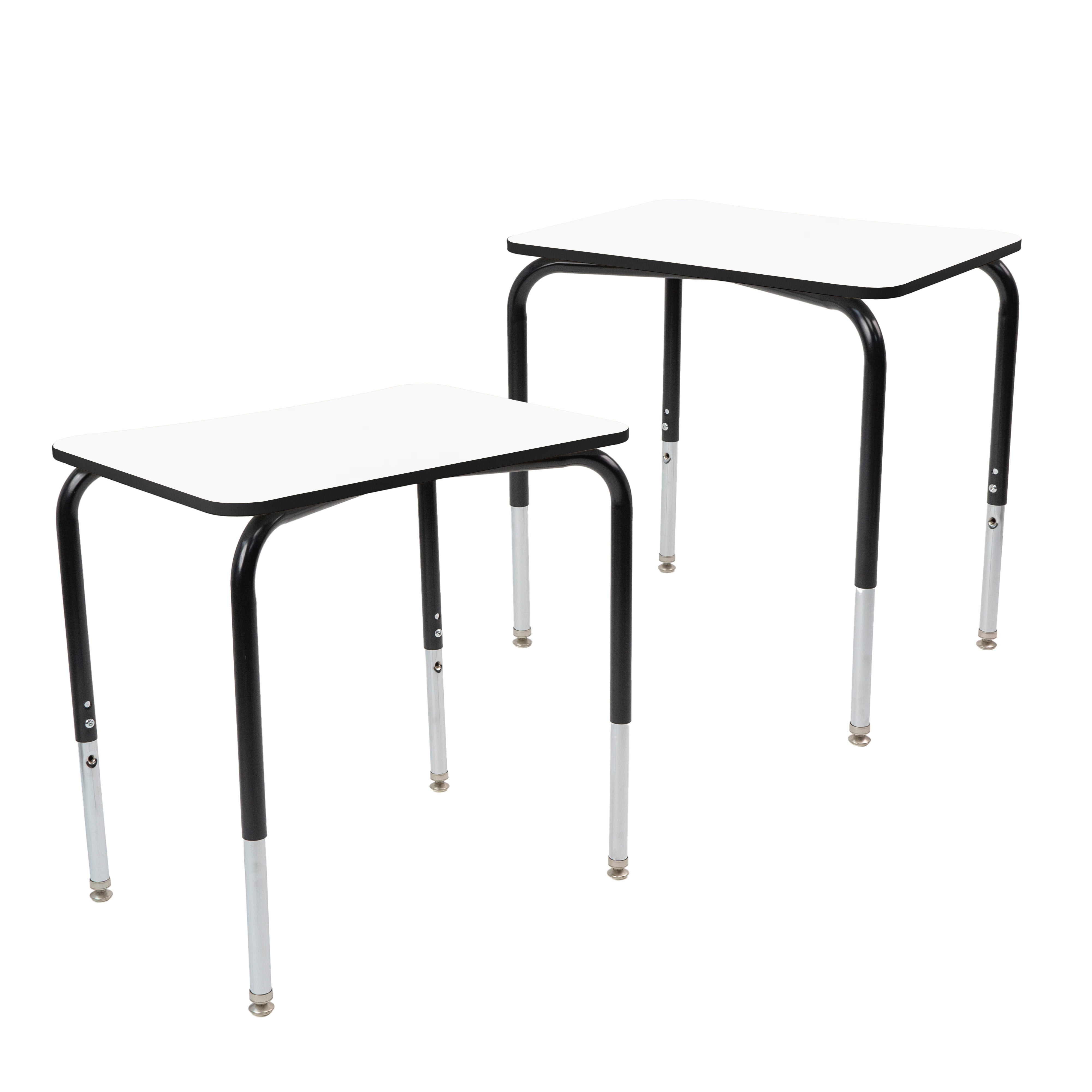 18" x 24" Belly Curve Open Front Desk, 2-pack - Whiteboard/Black