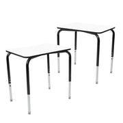 18" x 24" Belly Curve Open Front Desk, 2-pack - Whiteboard/Black
