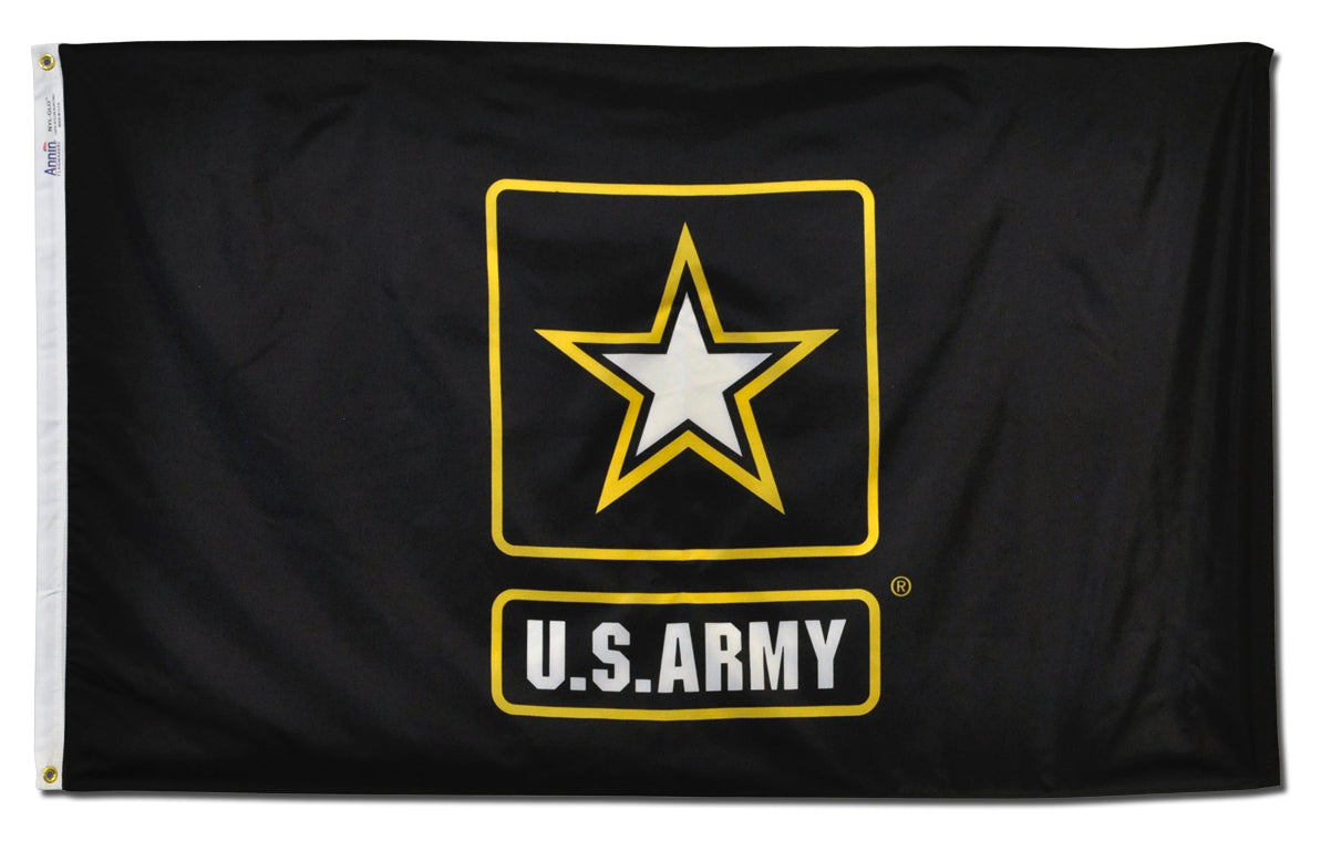 U.S. Army Military Flag 3x5 ft. Nylon SolarGuard Nyl-Glo 100% Made in USA to Official Specifications. Officially Licensed Manufacturer.
