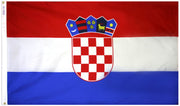 Croatia Flag 2x3 ft. Nylon SolarGuard Nyl-Glo 100% Made in USA to Official United Nations Design Specifications.