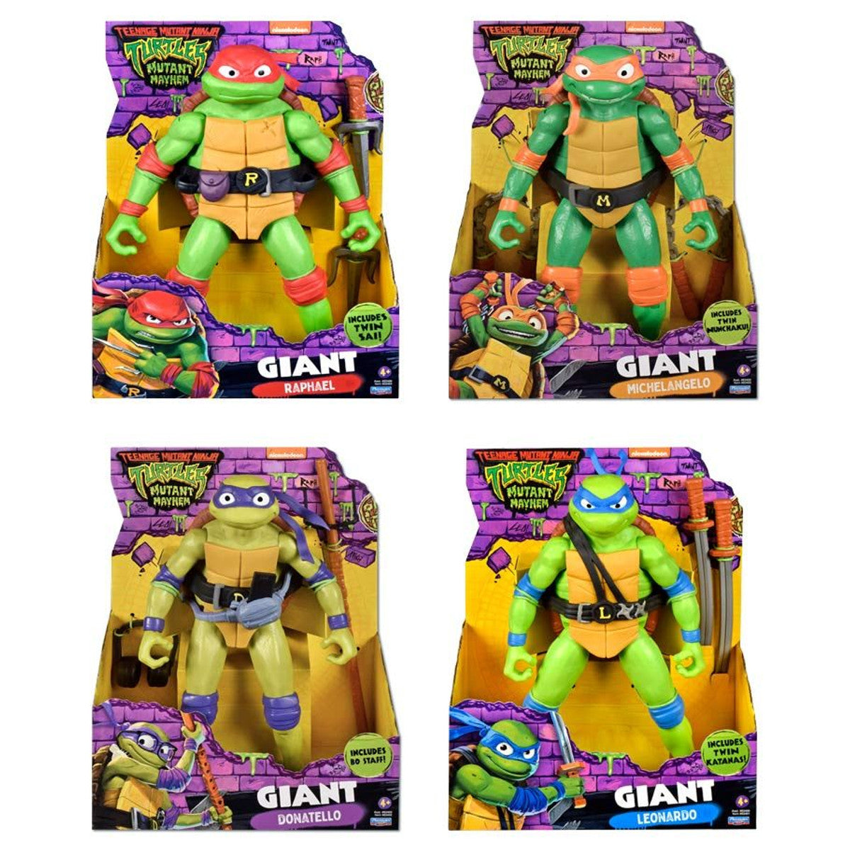 Teenage Mutant Ninja Turtles: Mutant Mayhem: Giant Figure Assortment (4)