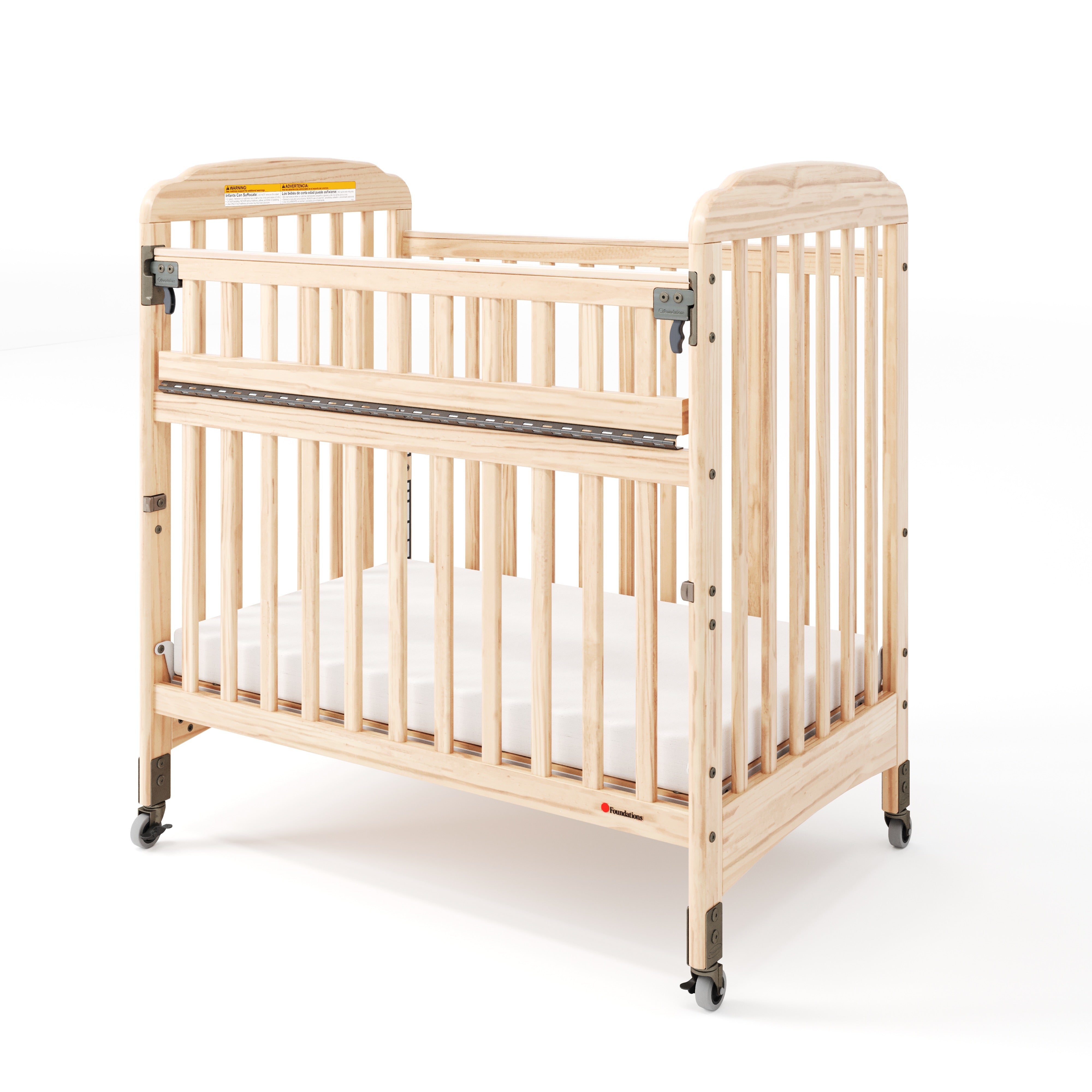Next Gen Serenity SafeReach Slatted Compact Crib, Natural - US