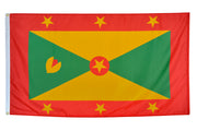 Grenada Flag 3x5 ft. Nylon SolarGuard Nyl-Glo 100% Made in USA to Official United Nations Design Specifications.