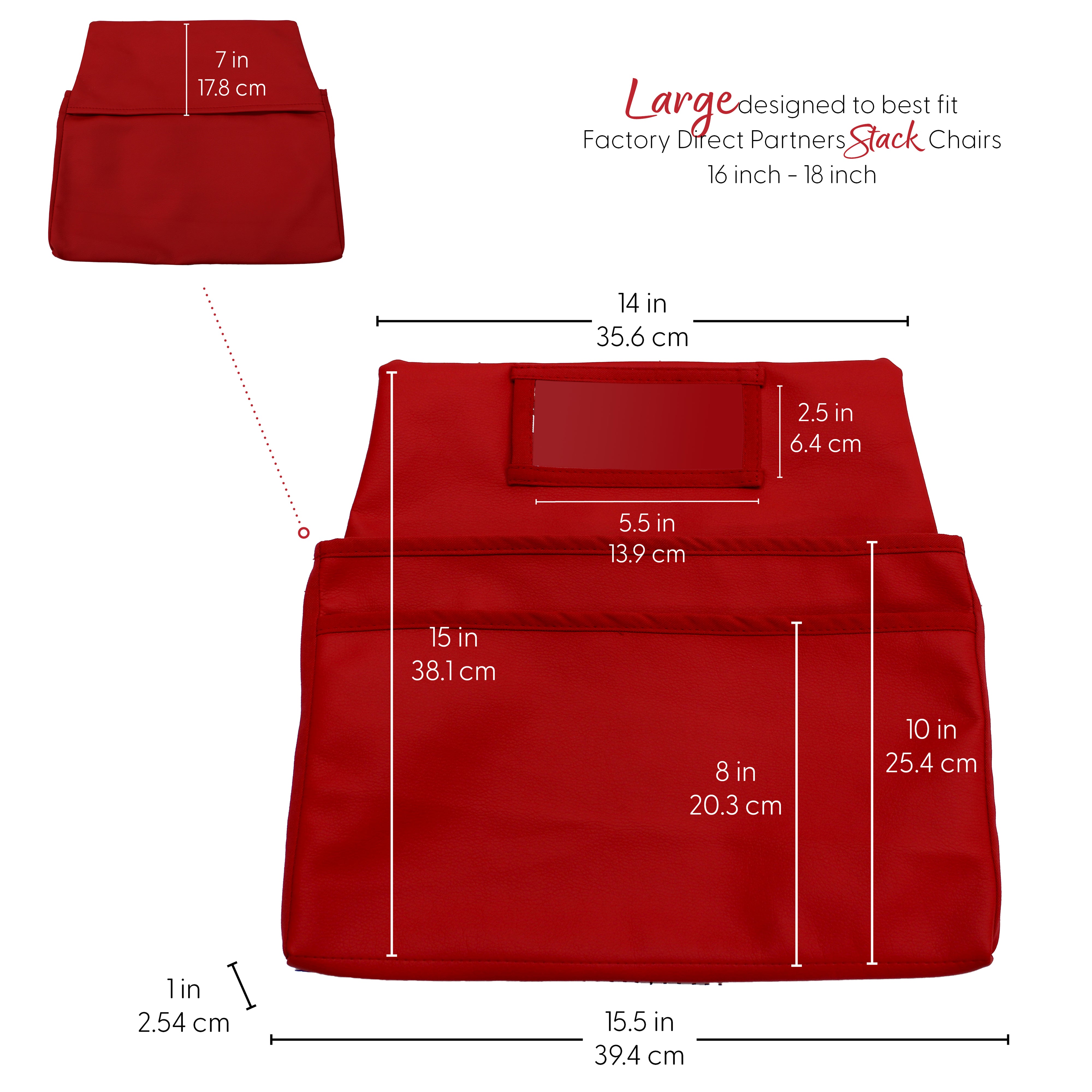 Vinyl Seat Companions, Large, 12-Piece - Red