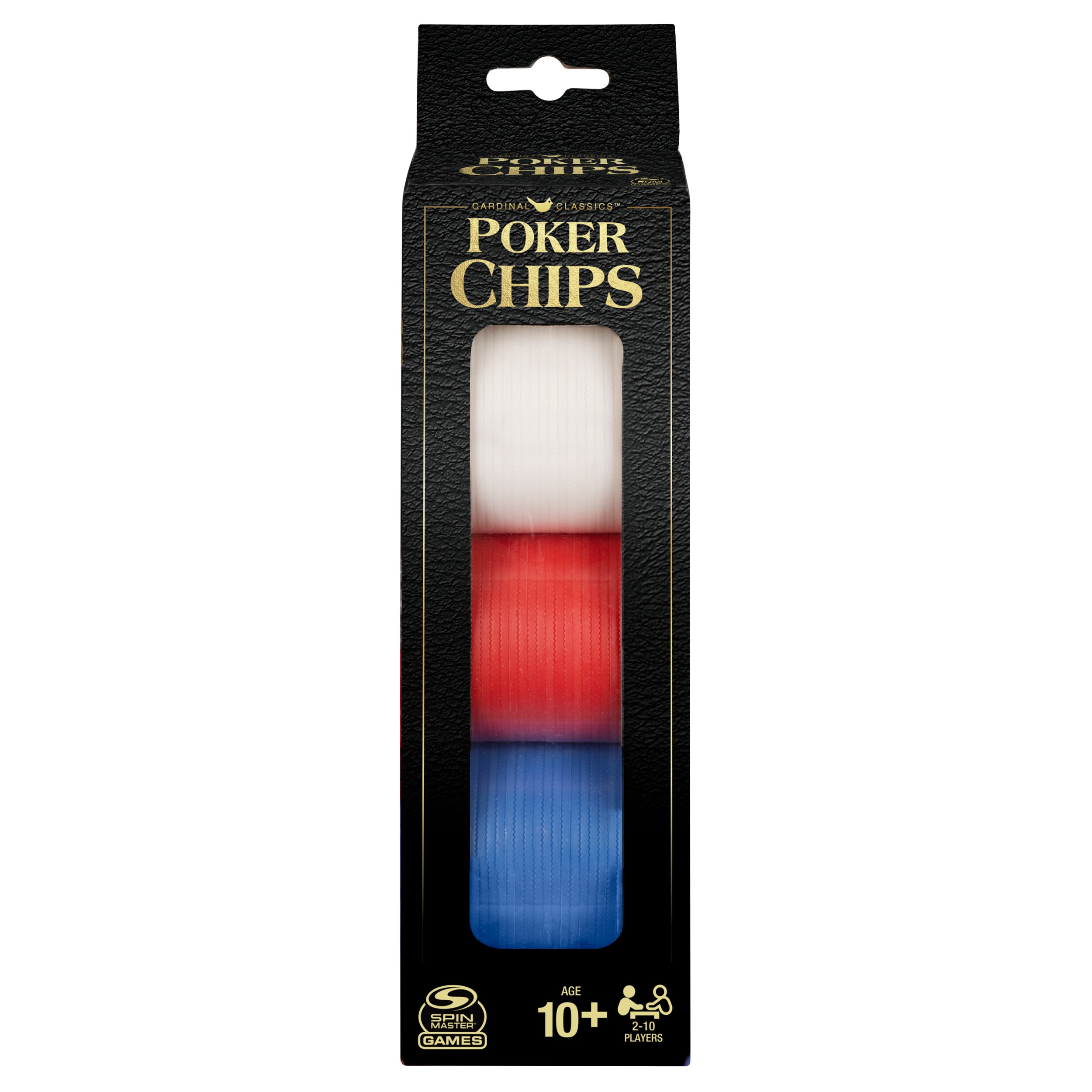 Spin Master Games, Cardinal Classics, 100-Piece Colored Poker Chips Set, for Families and Kids Ages 8+