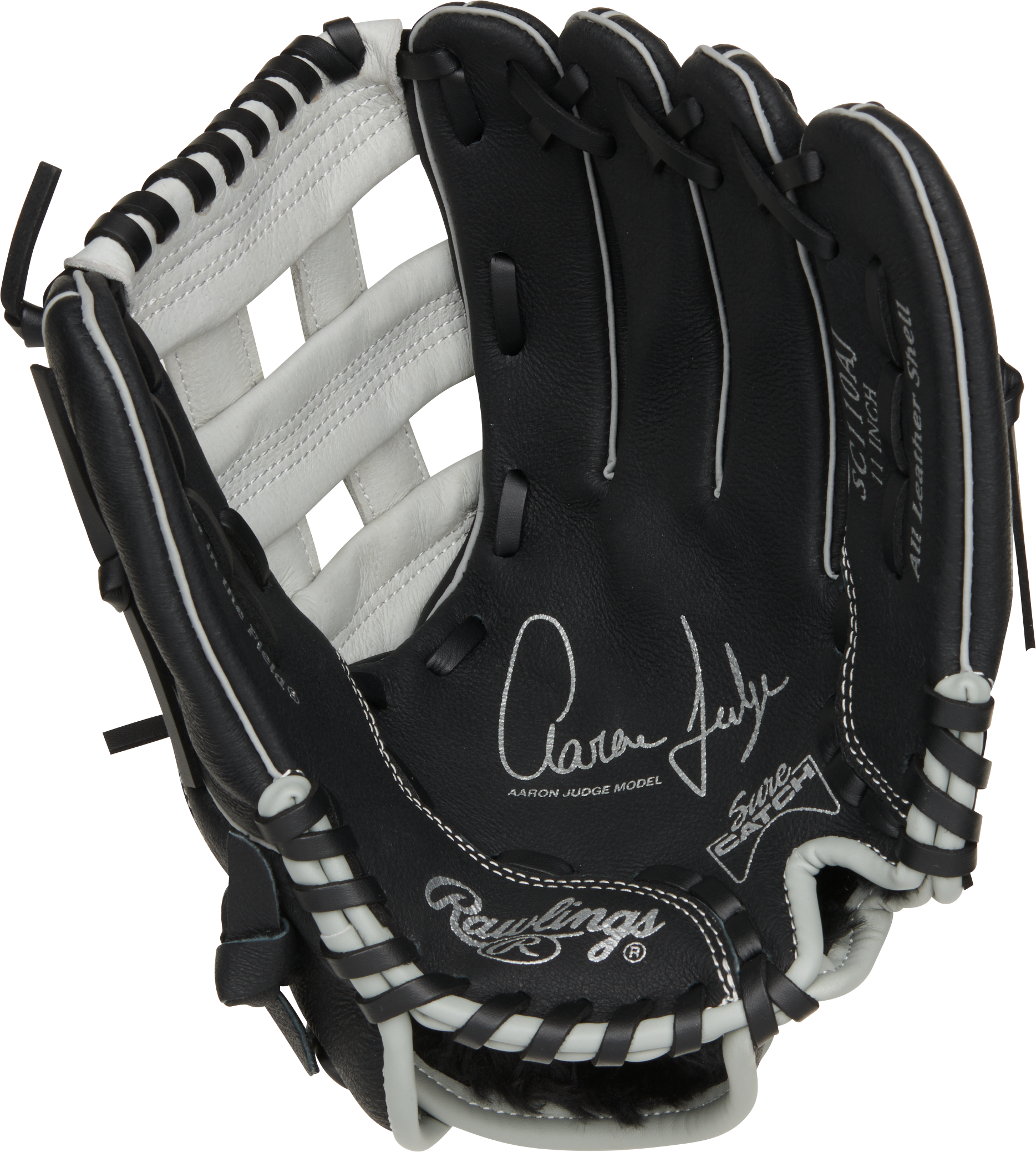 Rawlings Sure Catch Series Youth Aaron Judge Signature 11-Inch Baseball Glove  - Right Hand Thrower - Black