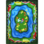 Puddleducks 7'8" x 10'9" area rug in color Multi