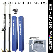 Hybrid Steel Net System with Custom Graphics  (3-1/2 in. Floor Sleeve)
