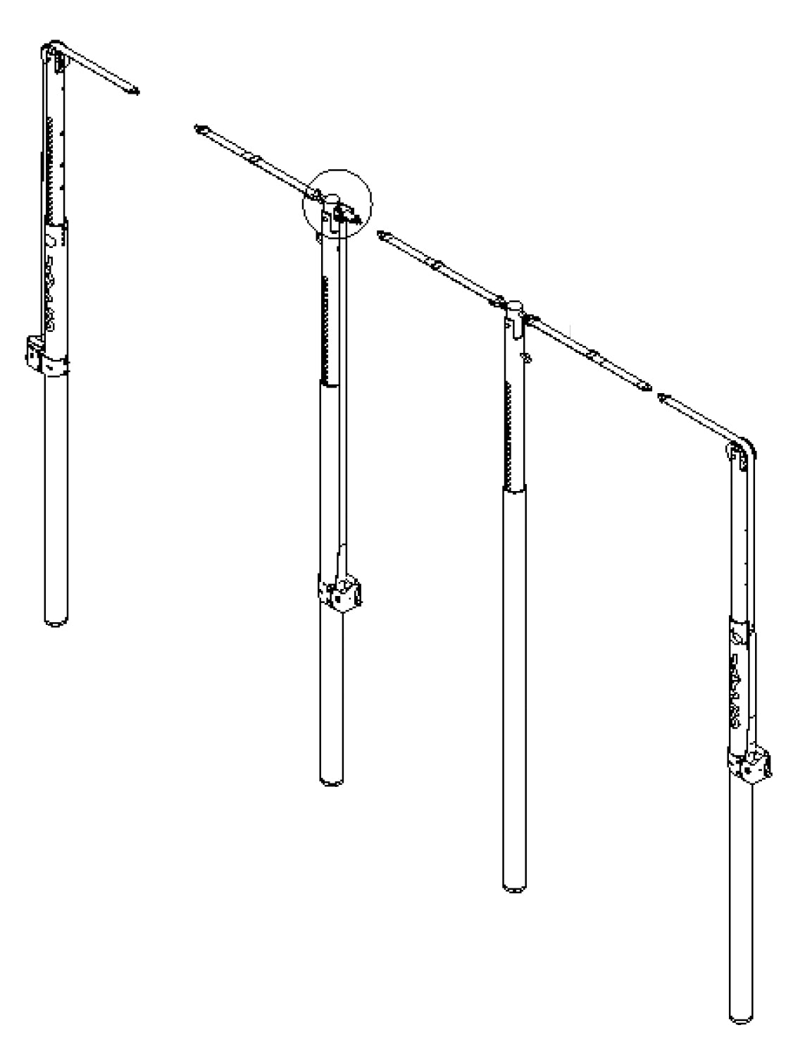 Tri-Court Volleyball System Adapter (For PVB-7000, PVB-6500, PVB-5000, PVB-4500 and PVB-1500)