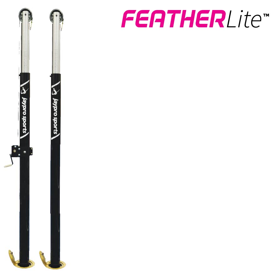 FeatherLite  Volleyball Uprights (3 in. Floor Sleeve) - NFHS, NCAA, USVBA Compliant