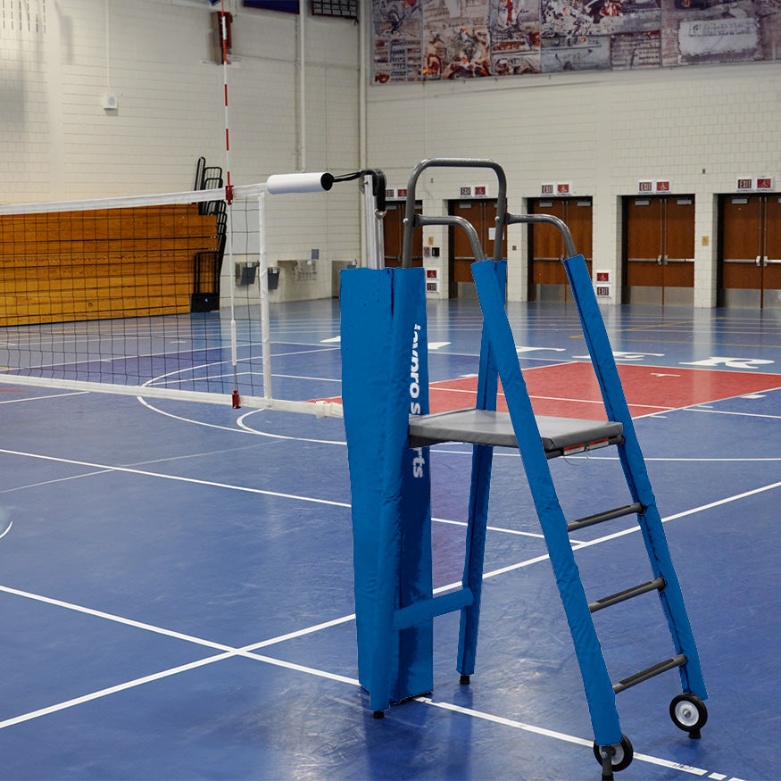 FeatherLite  Volleyball System Deluxe Package with Custom Graphics (3 in. Floor Sleeve) - NFHS, NCAA, USVBA Compliant