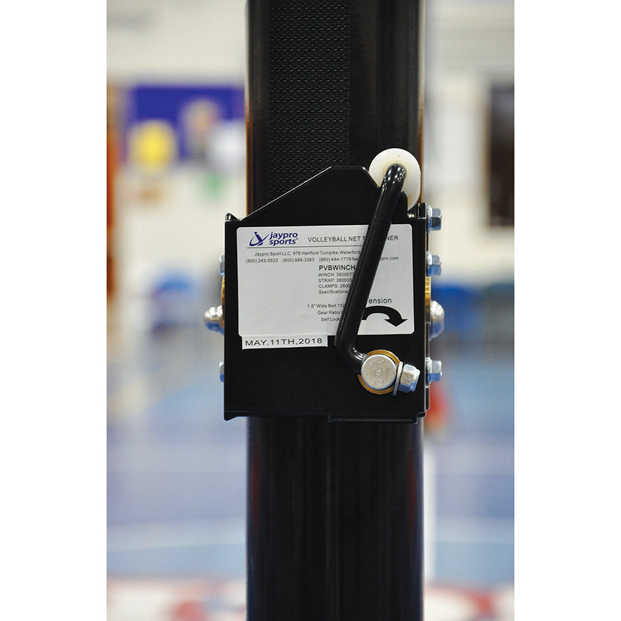 FeatherLite  Volleyball Systems with custom graphics (2 in. (51mm) Floor Sleeve - Canadian) - NFHS, NCAA, USVBA Compliant