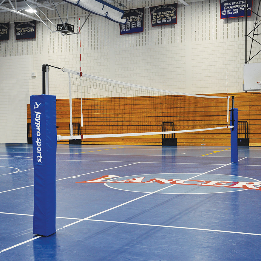 PowerLite  Volleyball System with custom graphics (3 in. Floor Sleeve) - NFHS, NCAA, USVBA Compliant