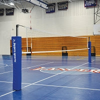 PowerLite   Volleyball System Deluxe Package with Custom Graphics  (3 in. Floor Sleeve) - NFHS, NCAA, USVBA Compliant