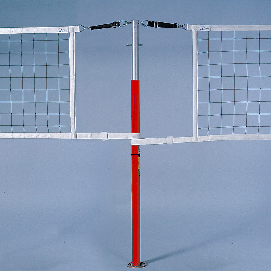 Hybrid Steel Volleyball Net Center Upright System with Custom Graphics  (3 in. Floor Sleeve) - NFHS, NCAA, USVBA Compliant