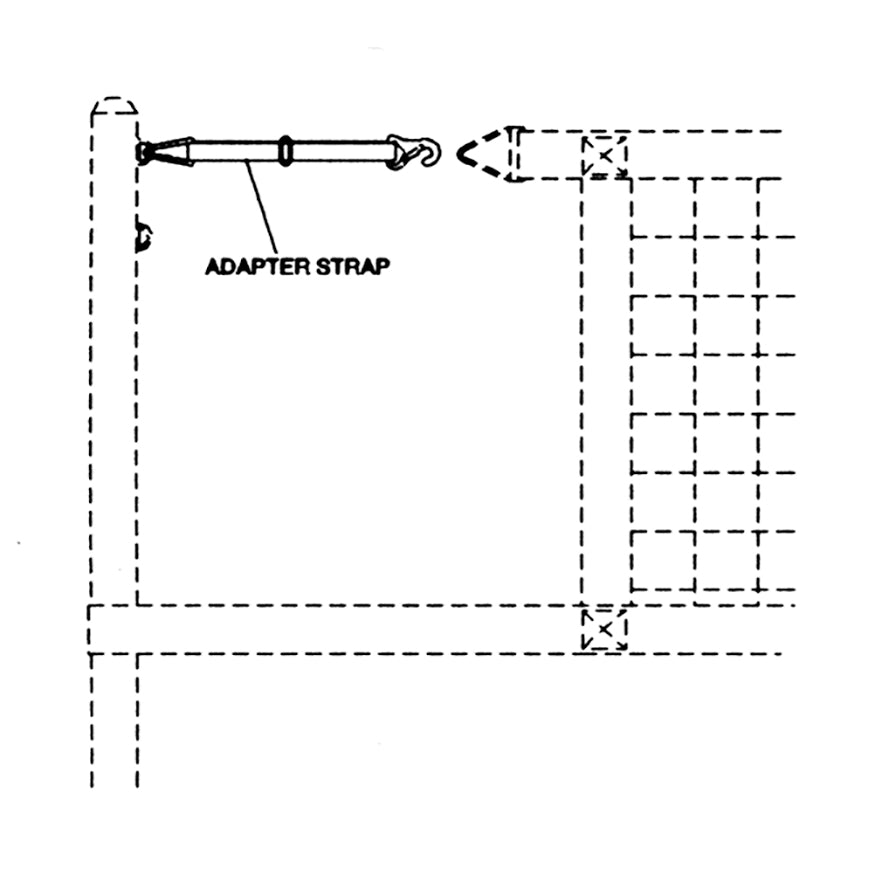 Flex Net  Replacement Net with 2 in. Extended Strap for use with Uprights with Existing Strap Bridges.