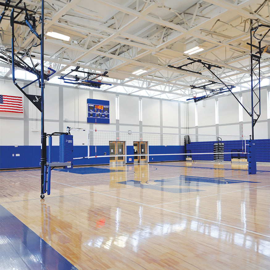 Volleyball System with Referee Stand - Ceiling Suspended