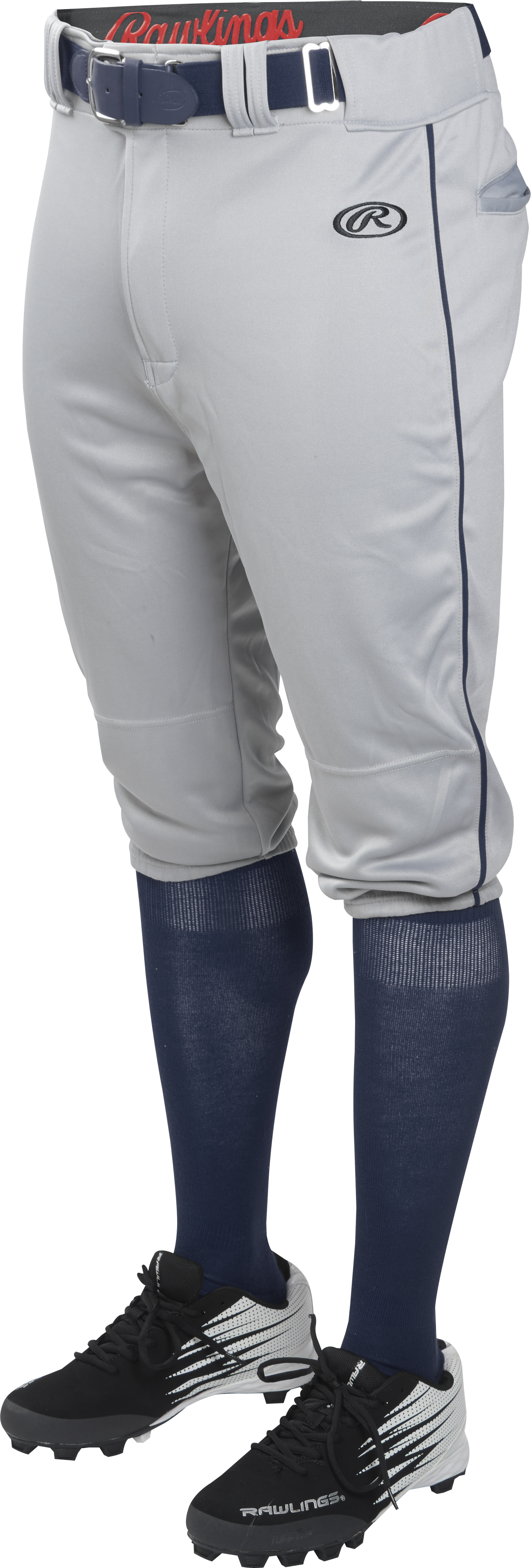 Rawlings Youth Launch Piped Pro Taper Fit Pant  - Small - Blue Gray/Navy