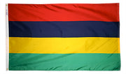 Mauritius Flag 2x3 ft. Nylon SolarGuard Nyl-Glo 100% Made in USA to Official United Nations Design Specifications.
