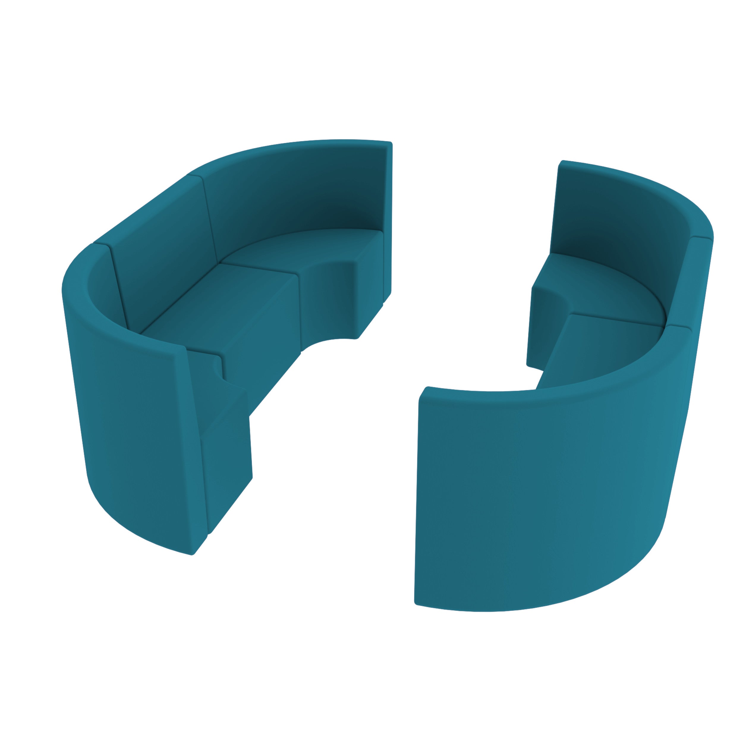 Pro Series Tallback Chairs 18" Seat Height, 6-Piece Set - Teal
