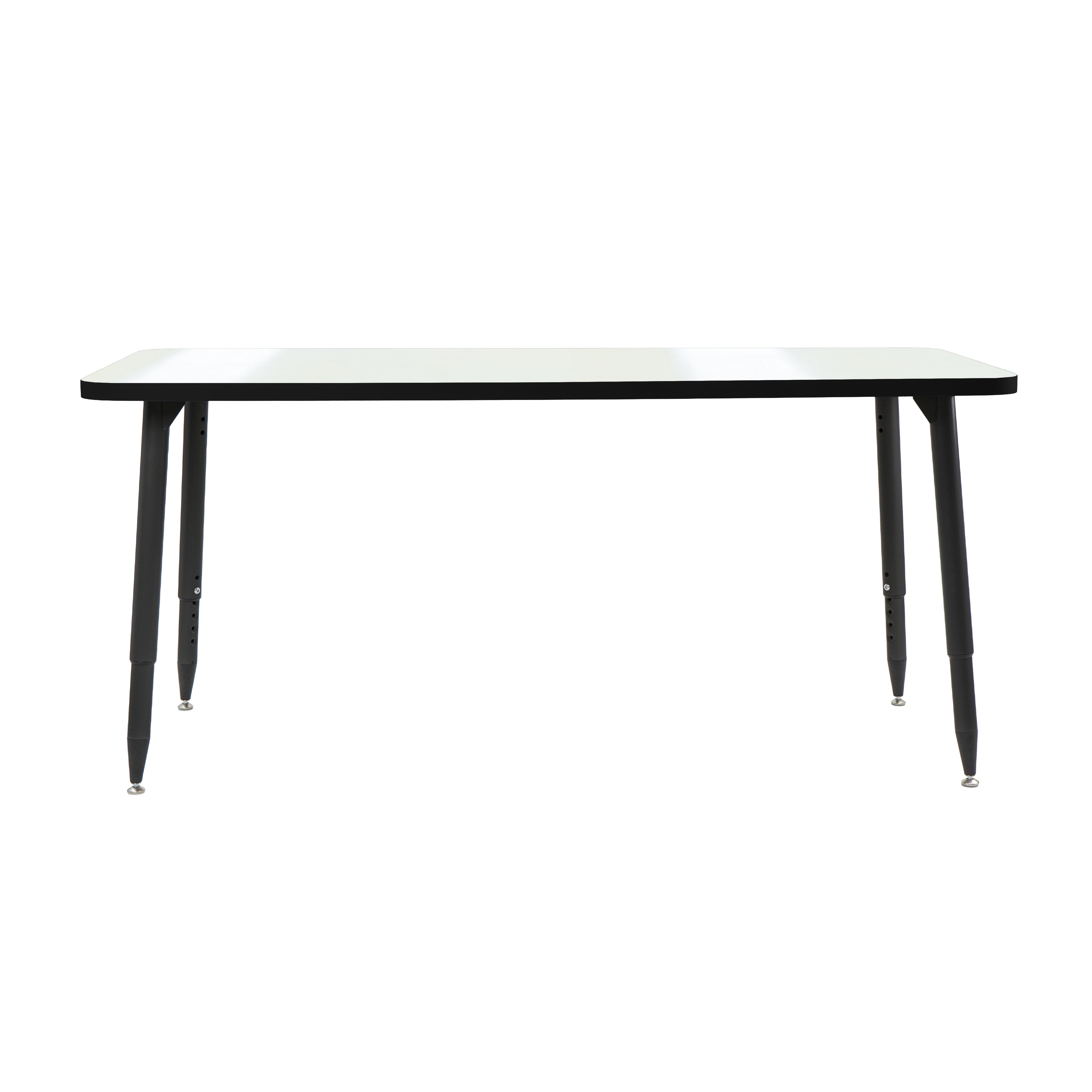 Adapte 30" x 60" Rectangle Dry-Erase Activity Table with Adjustable Tapered Legs - Whiteboard/Black
