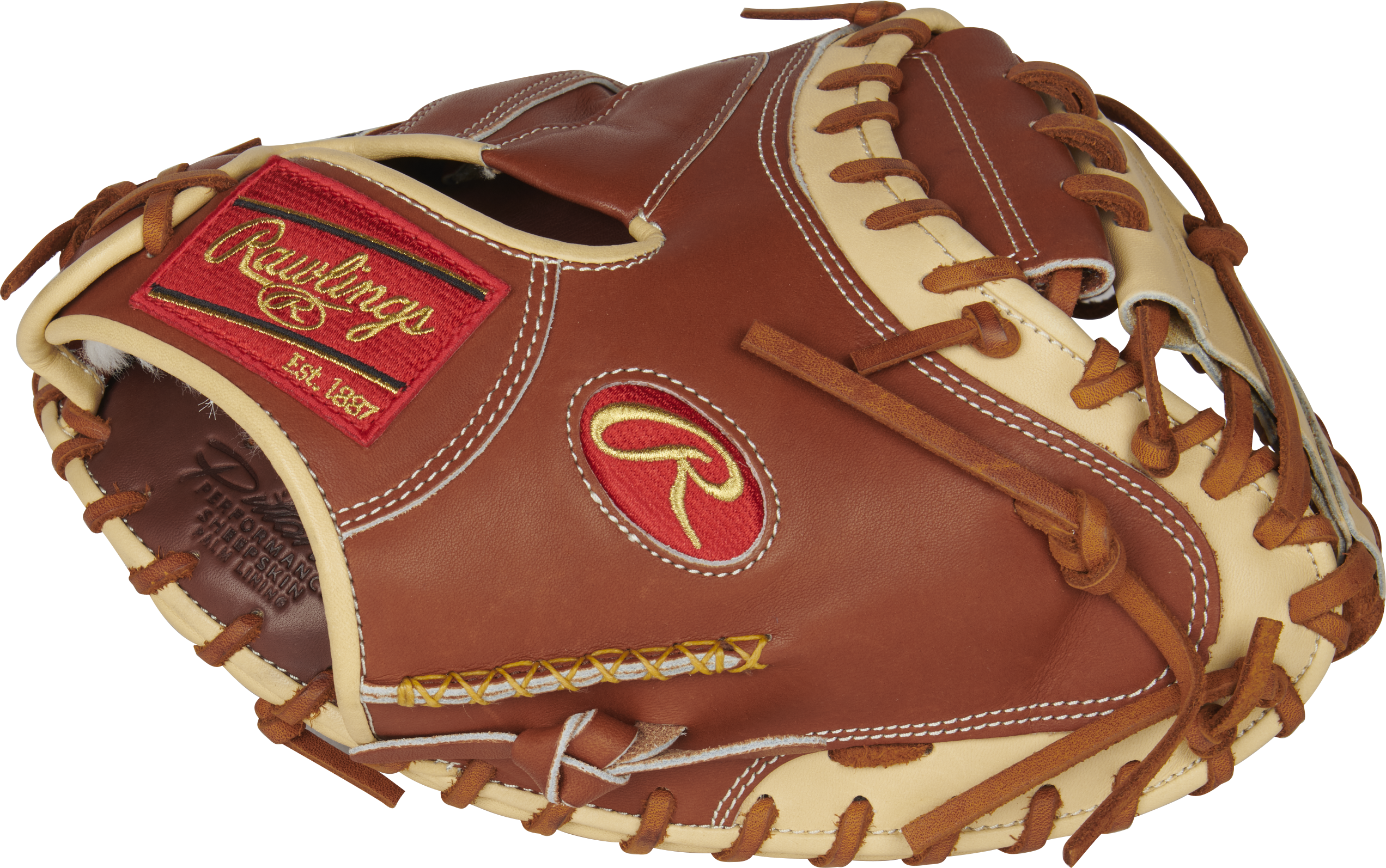 Rawlings Pro Preferred Series Catchers Mitt 33-Inch Baseball Glove - Right Hand Thrower - Bruciato