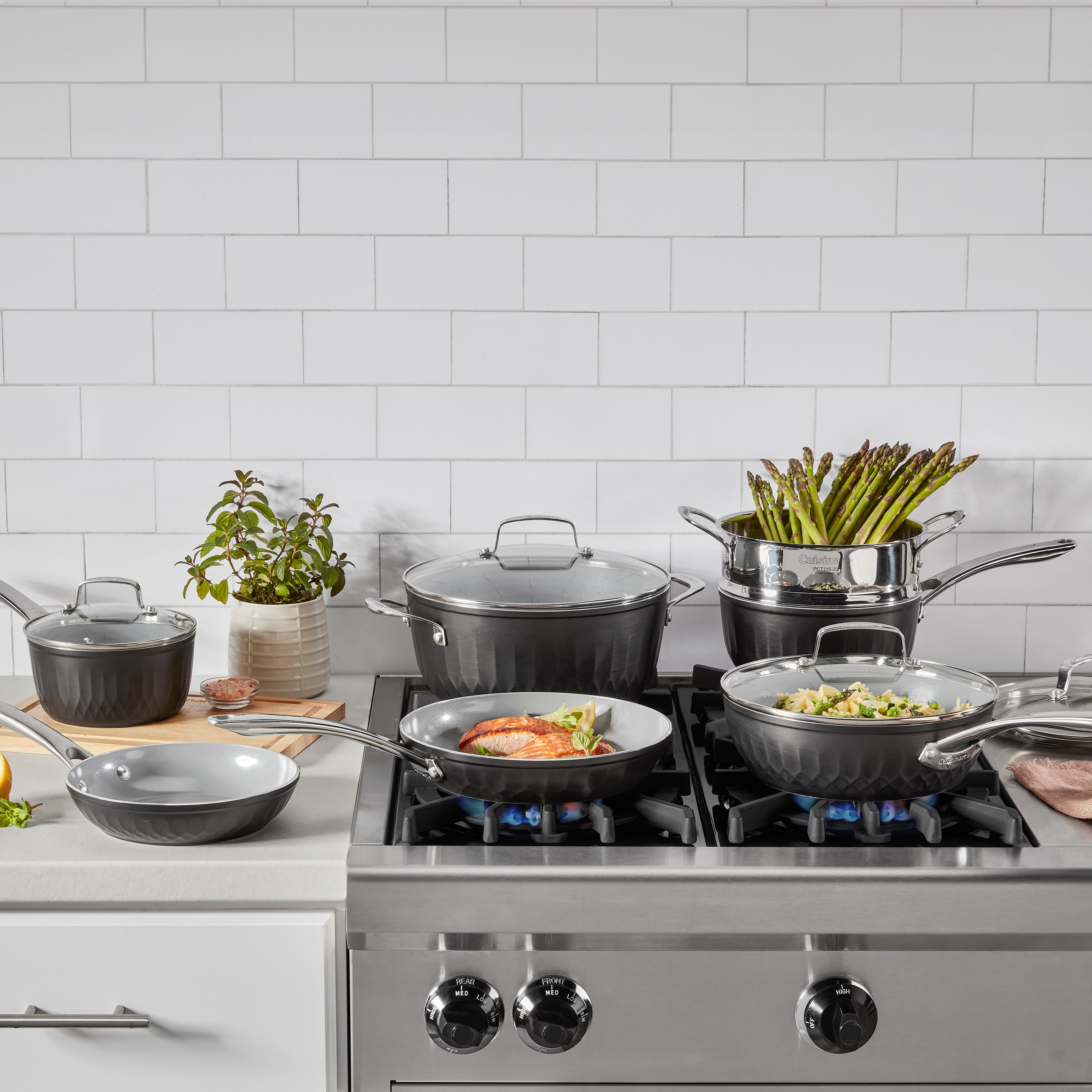 11-Pc Color Impressions Ceramic Nonstick Set