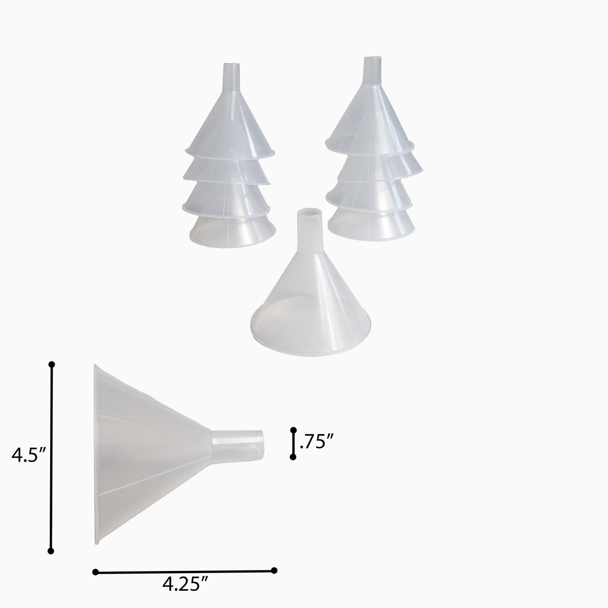 Funnel, Powder, Polypropylene, 114mm, Pack of 10