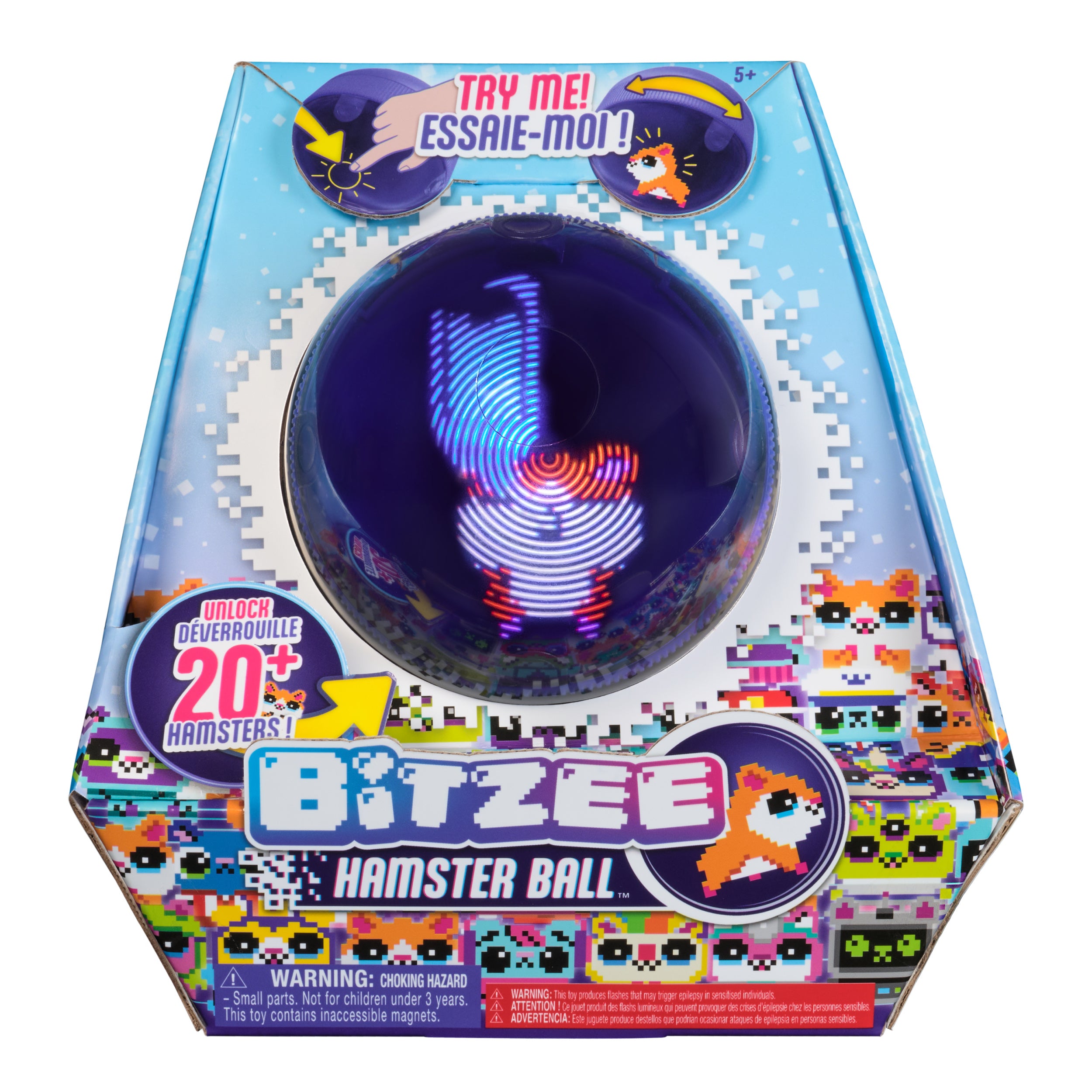 Bitzee, Hamster Ball Interactive Toy with over 20 Hamsters Inside, Rolls & Reacts to Touch, Digital Pet Kids Toys for Girls & Boys Ages 5 and up