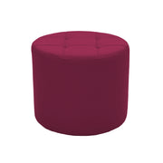 Tufted Round Ottoman 16" Height - Raspberry