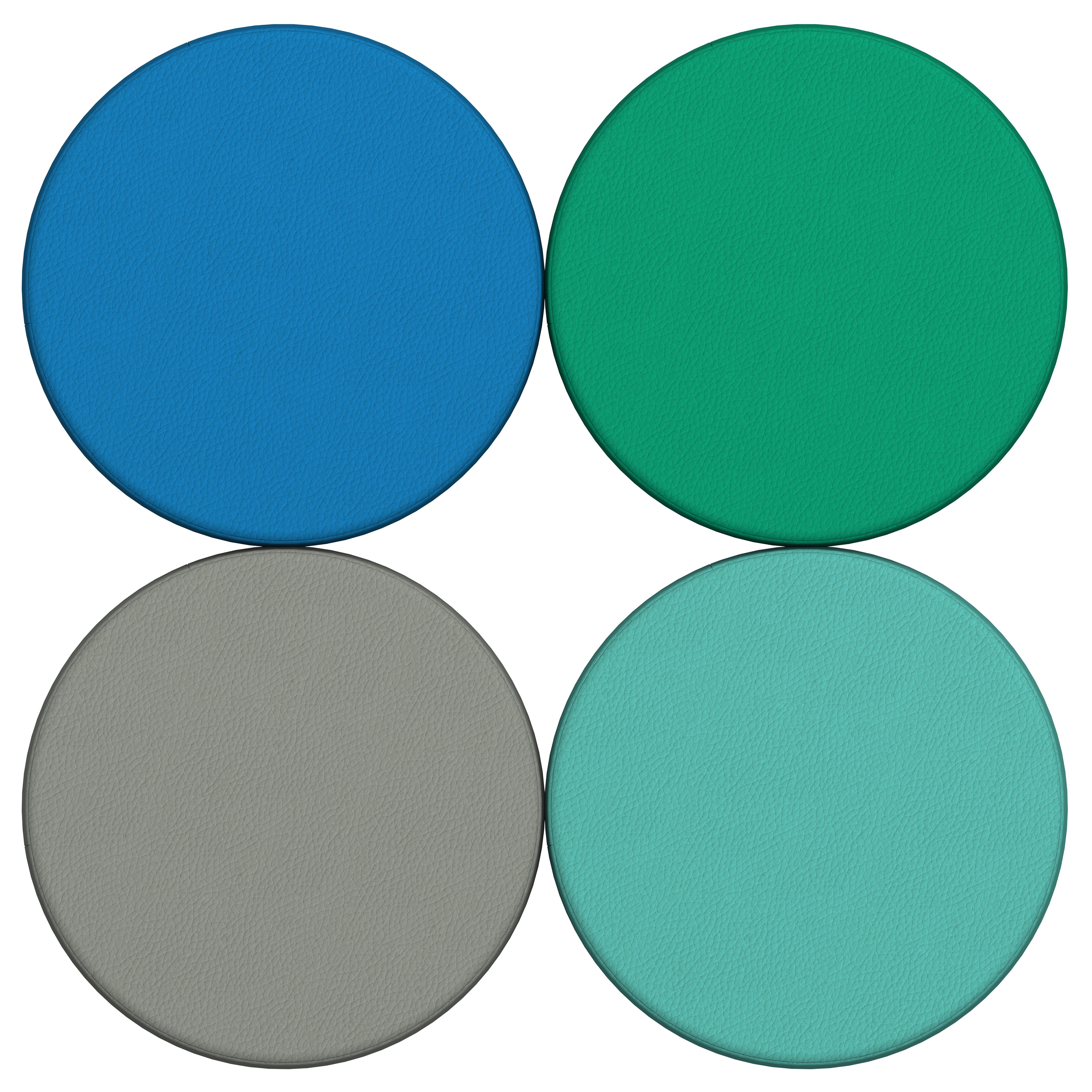 SoftScape 18" Round Ottoman 12" Height, 4-Piece - Contemporary
