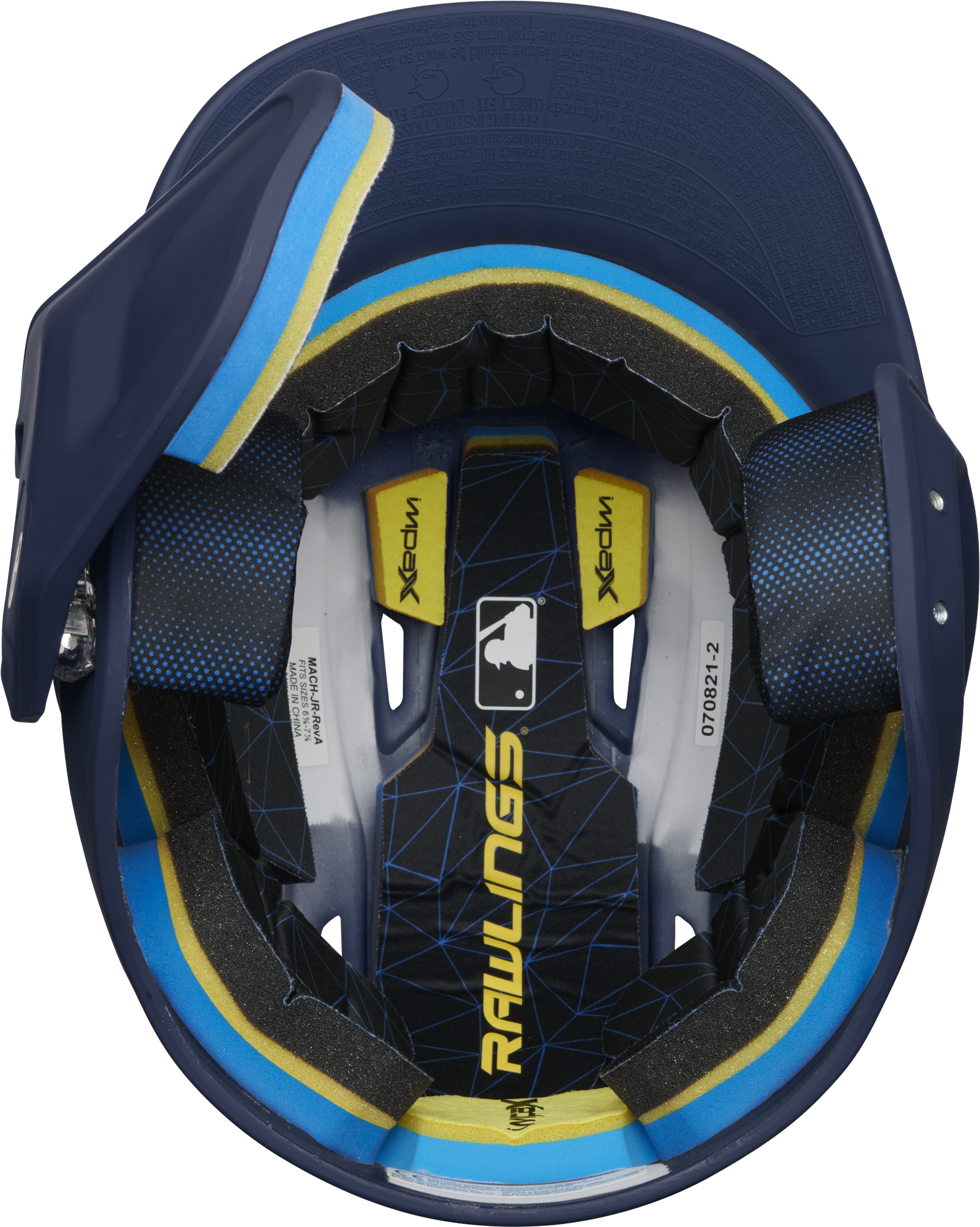 Rawlings Mach Adjust With Lhb Extension Matte Senior Batting Helmet - Navy