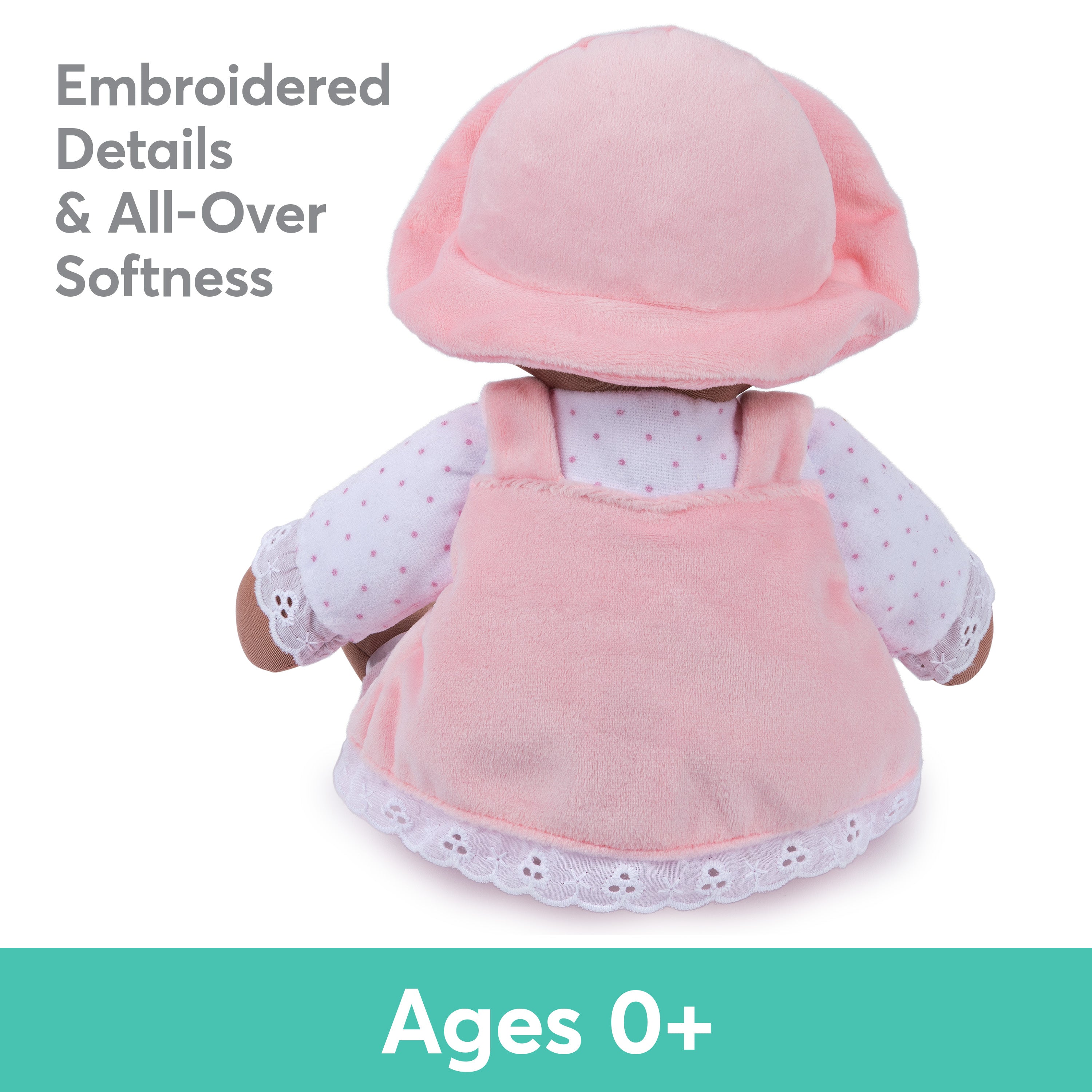 GUND Baby My First Dolly, Plush Doll for Babies and Toddlers, Pink/White, 13”