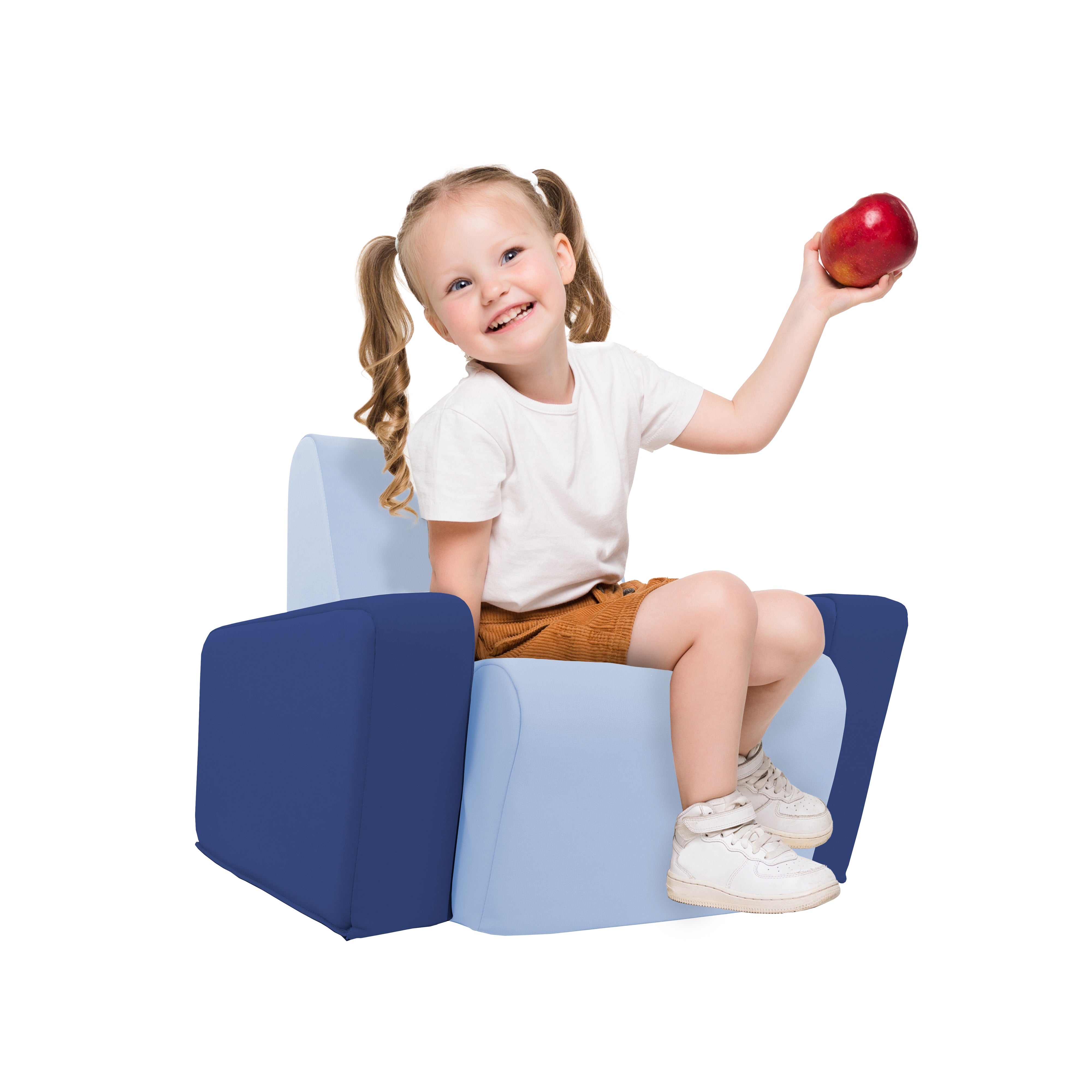 SoftScape Angled Preschool Chair - Navy/Powder Blue